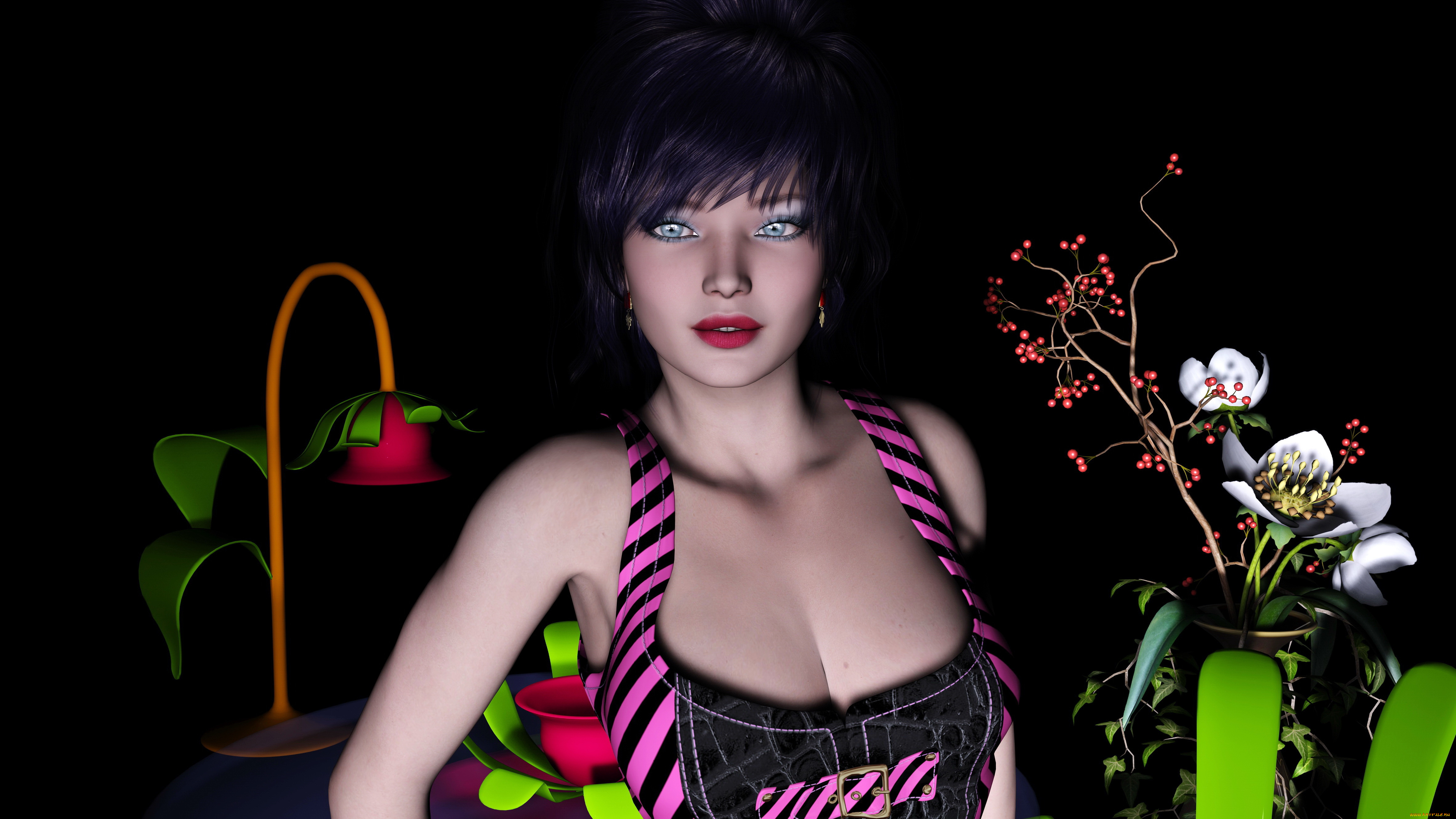 3д, графика, люди, , people, фон, девушка, взгляд