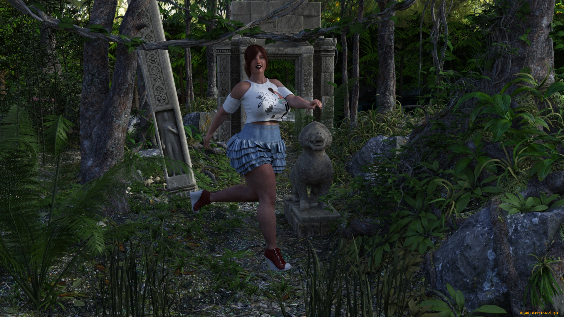 3д, графика, люди, , people, грудь, фон, взгляд, девушка