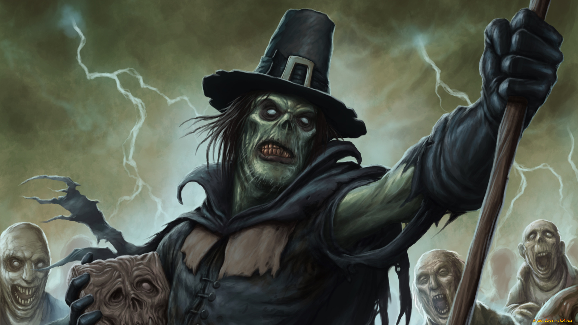 century, , age, of, ashes, видео, игры, ---другое, существа, фон, череп, шляпа, молния