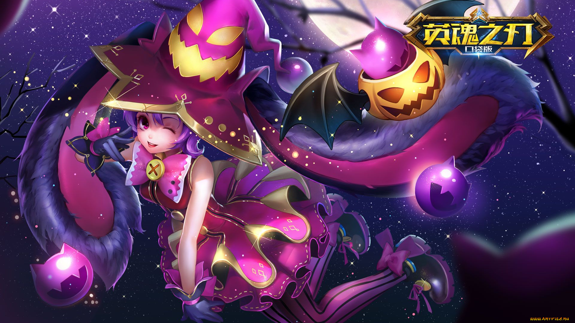 видео, игры, heroes, evolved, девочка, шляпа, тыква, хеллоуин