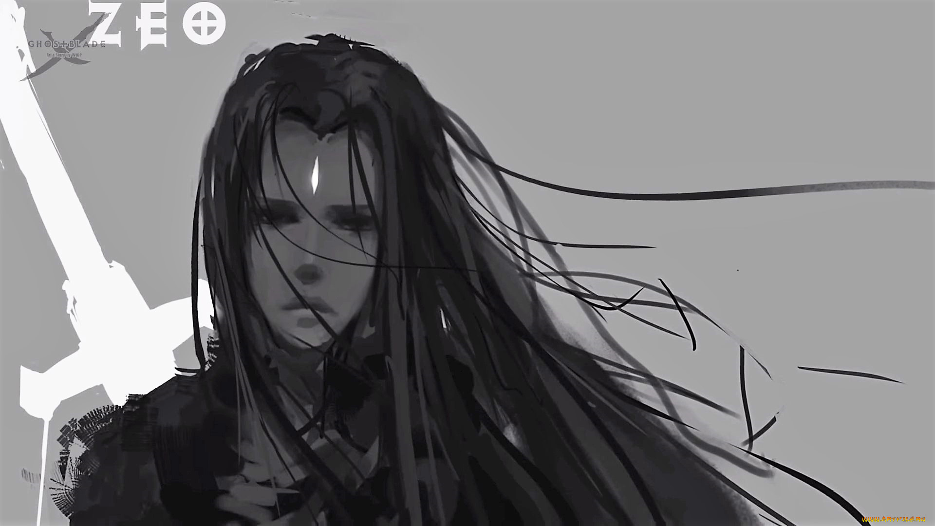 фэнтези, _ghost, blade, , , призрачный, клинок, зео, лицо