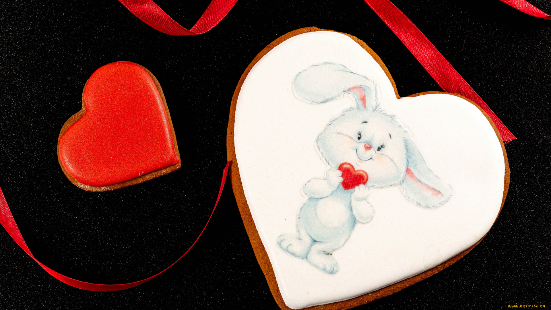 праздничные, день, святого, валентина, , сердечки, , любовь, сердечки, зайчик