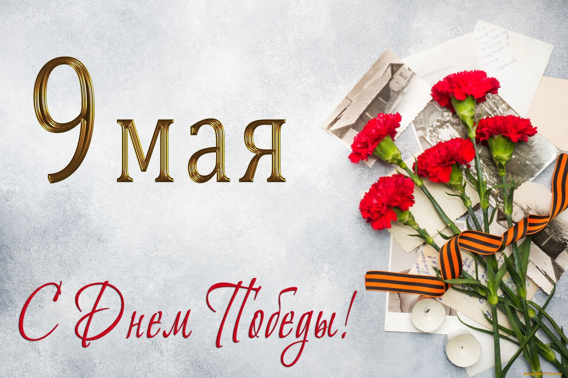 праздничные, день, победы, гвоздики, лента, газеты