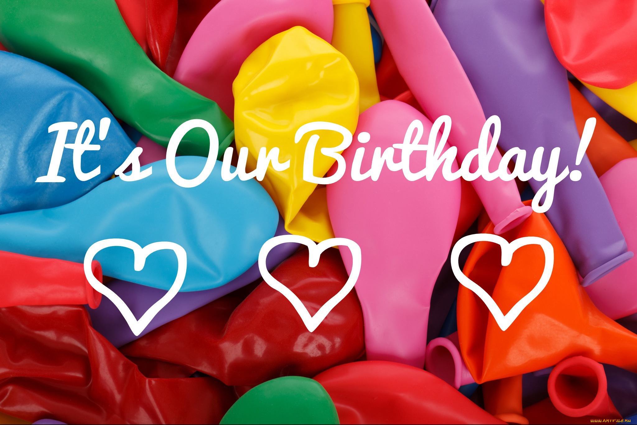 праздничные, день, рождения, шарики, надпись