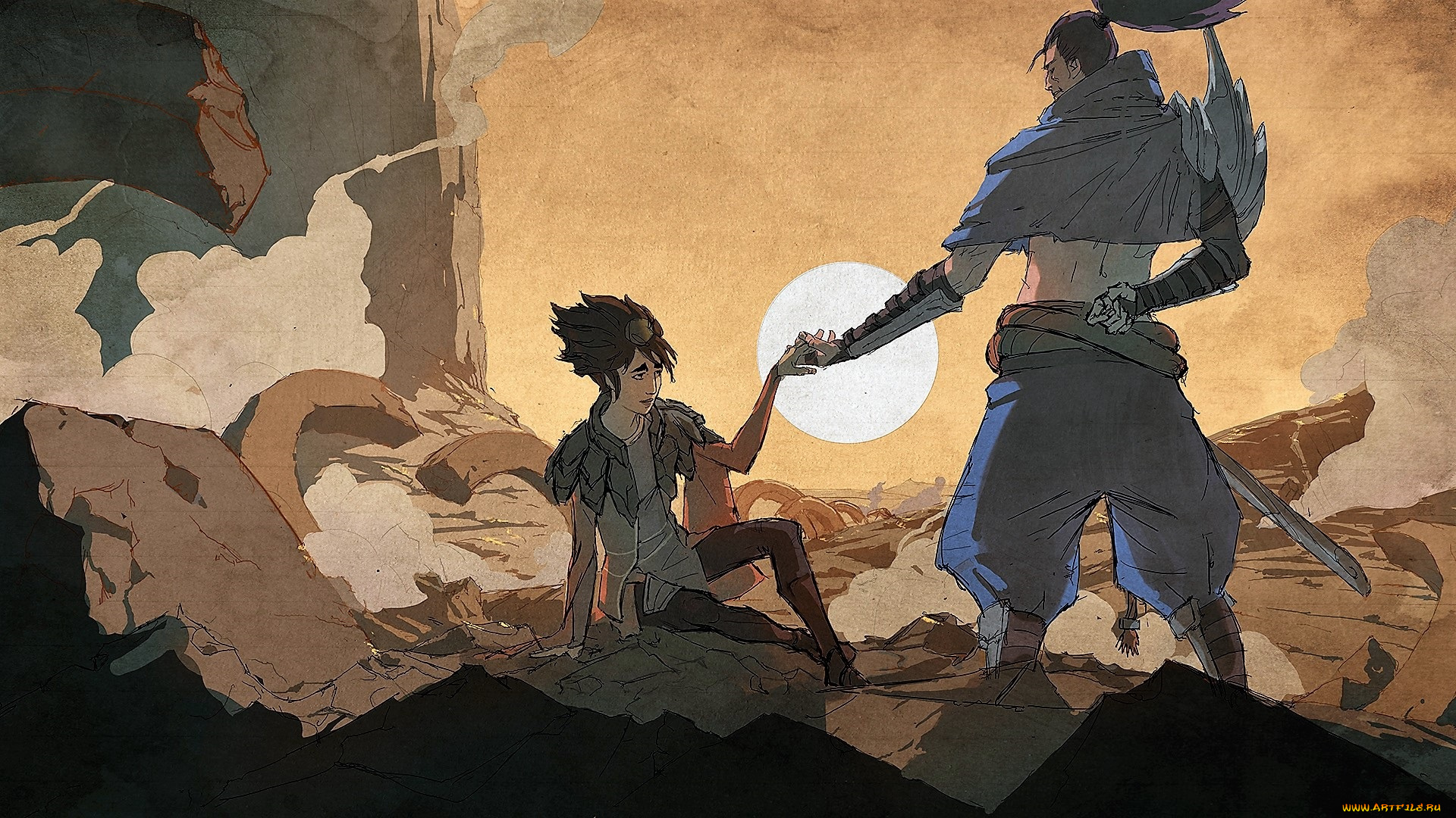 видео, игры, league, of, legends, ясуо, талия, горы