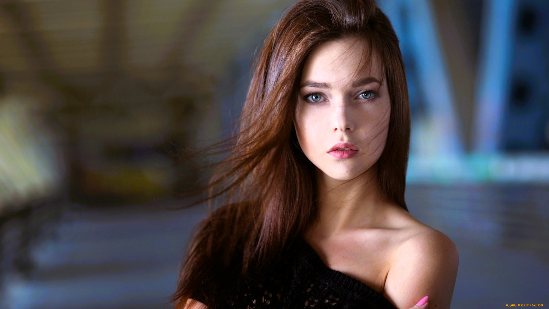 девушки, -, лица, , портреты, шатенка, лицо