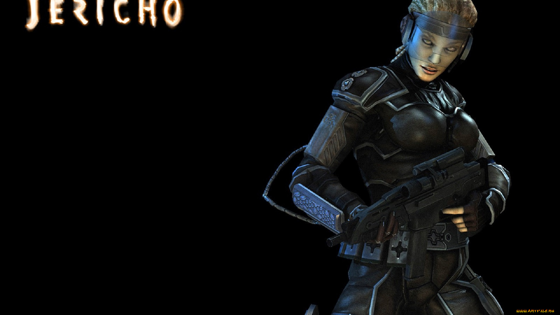 видео, игры, clive, barker`s, jericho, девушка, щиток, броня, оружие