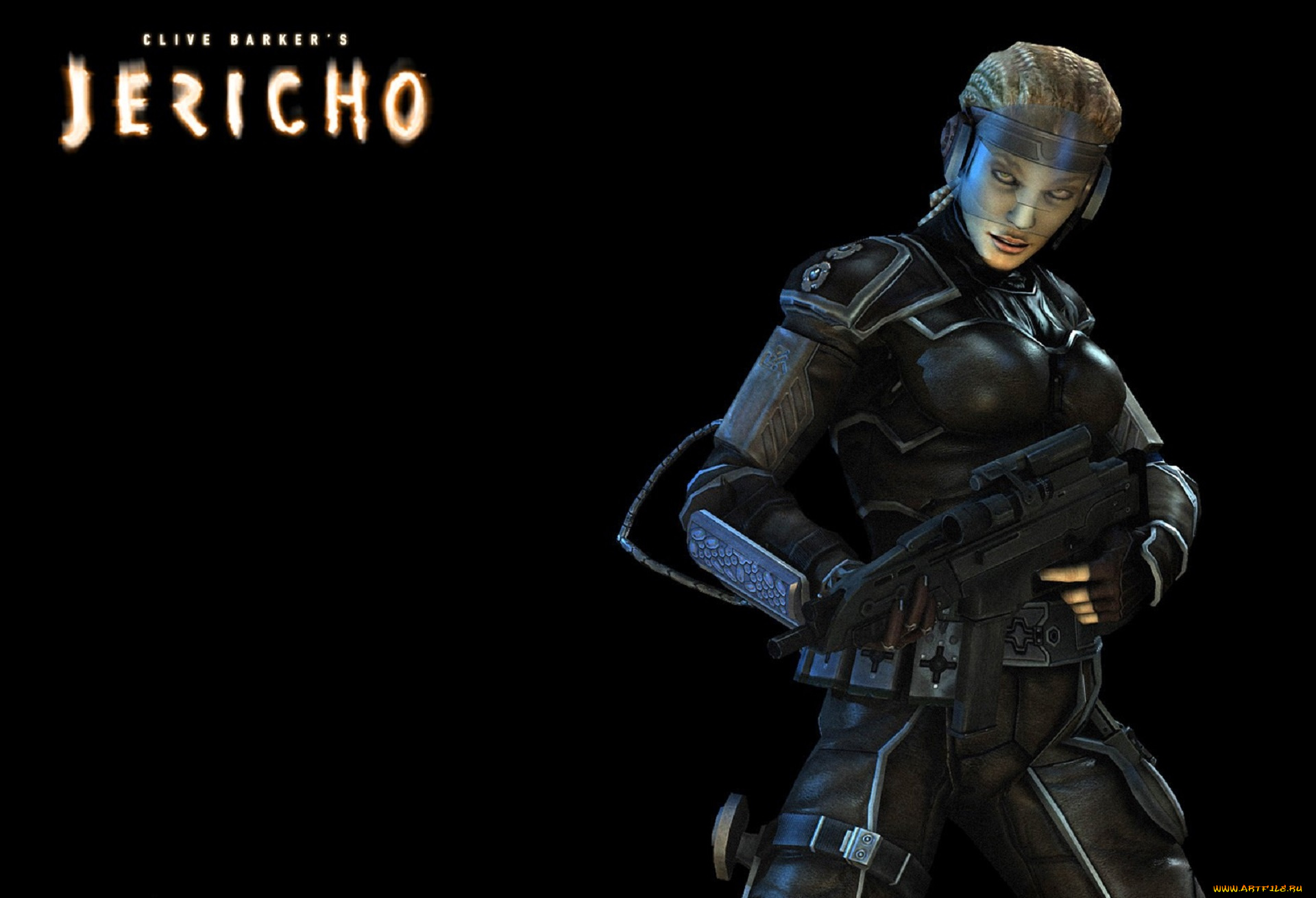 видео, игры, clive, barker`s, jericho, девушка, щиток, броня, оружие