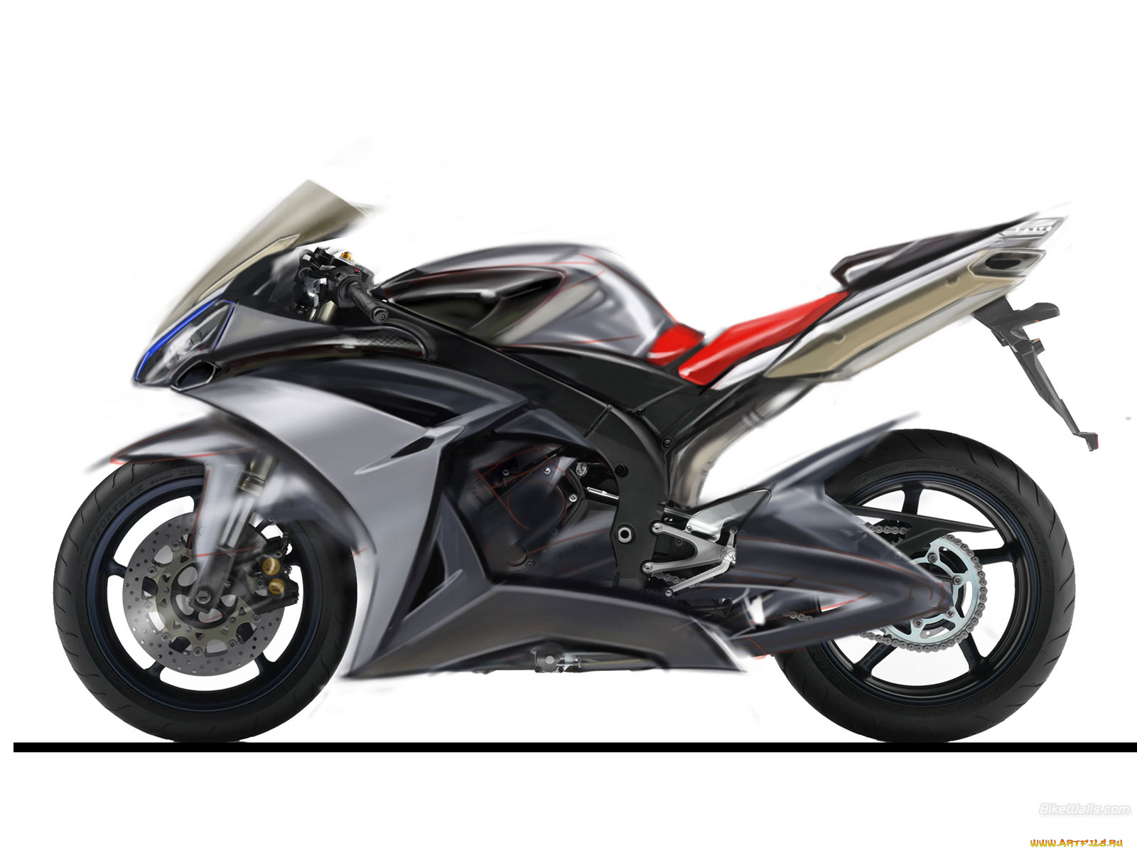 мотоциклы, рисованные