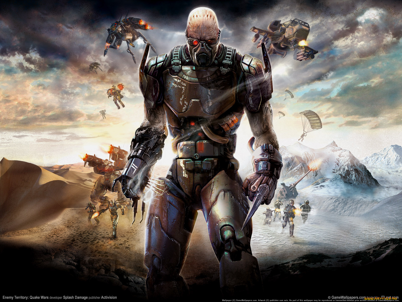 видео, игры, enemy, territory, quake, wars