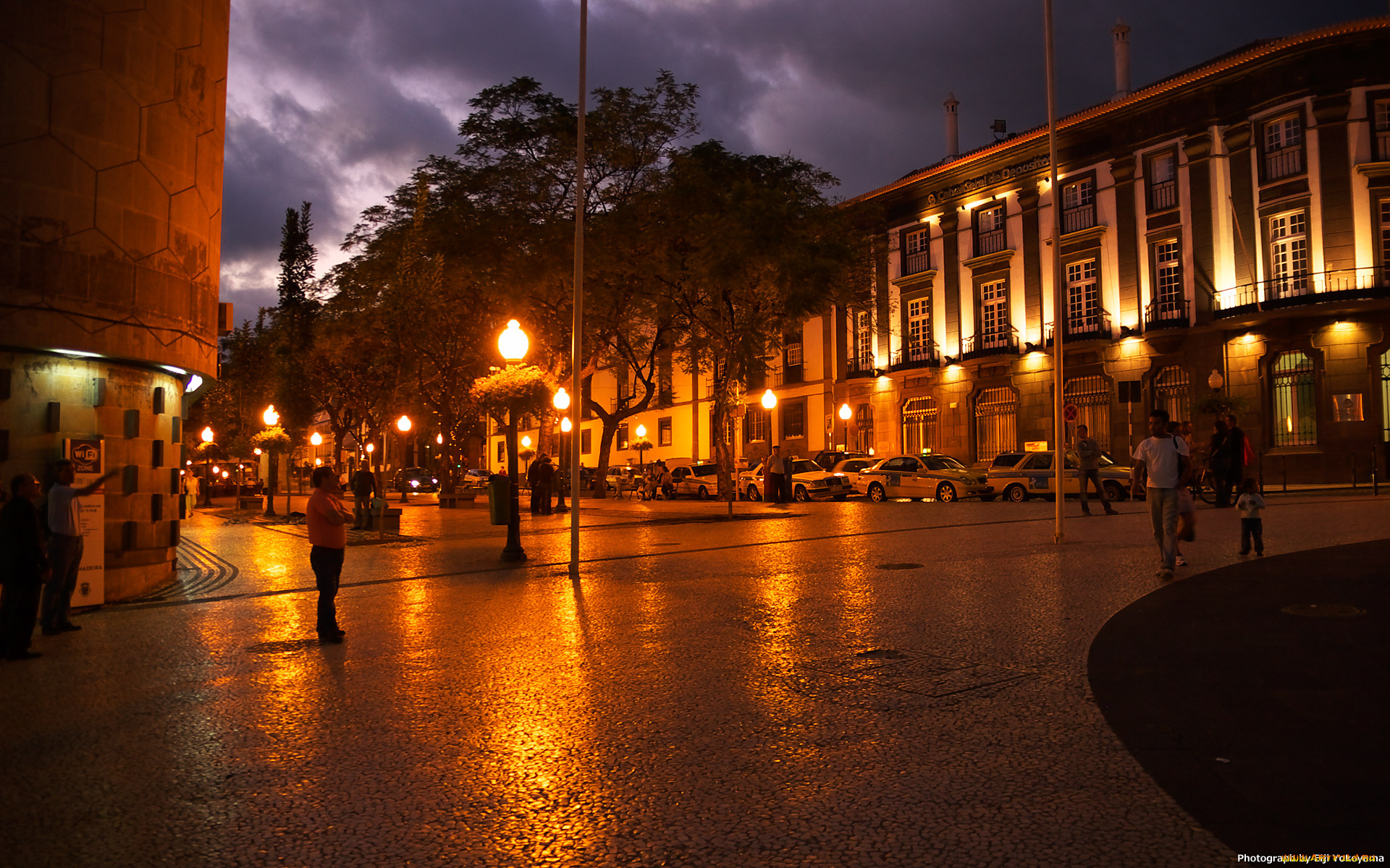 города, огни, ночного