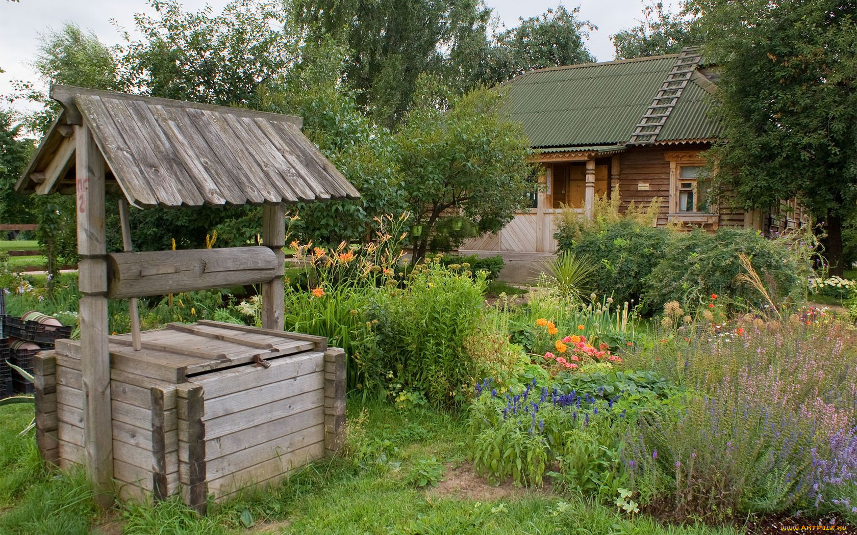 домик, пасечника, разное, сооружения, постройки, колодец