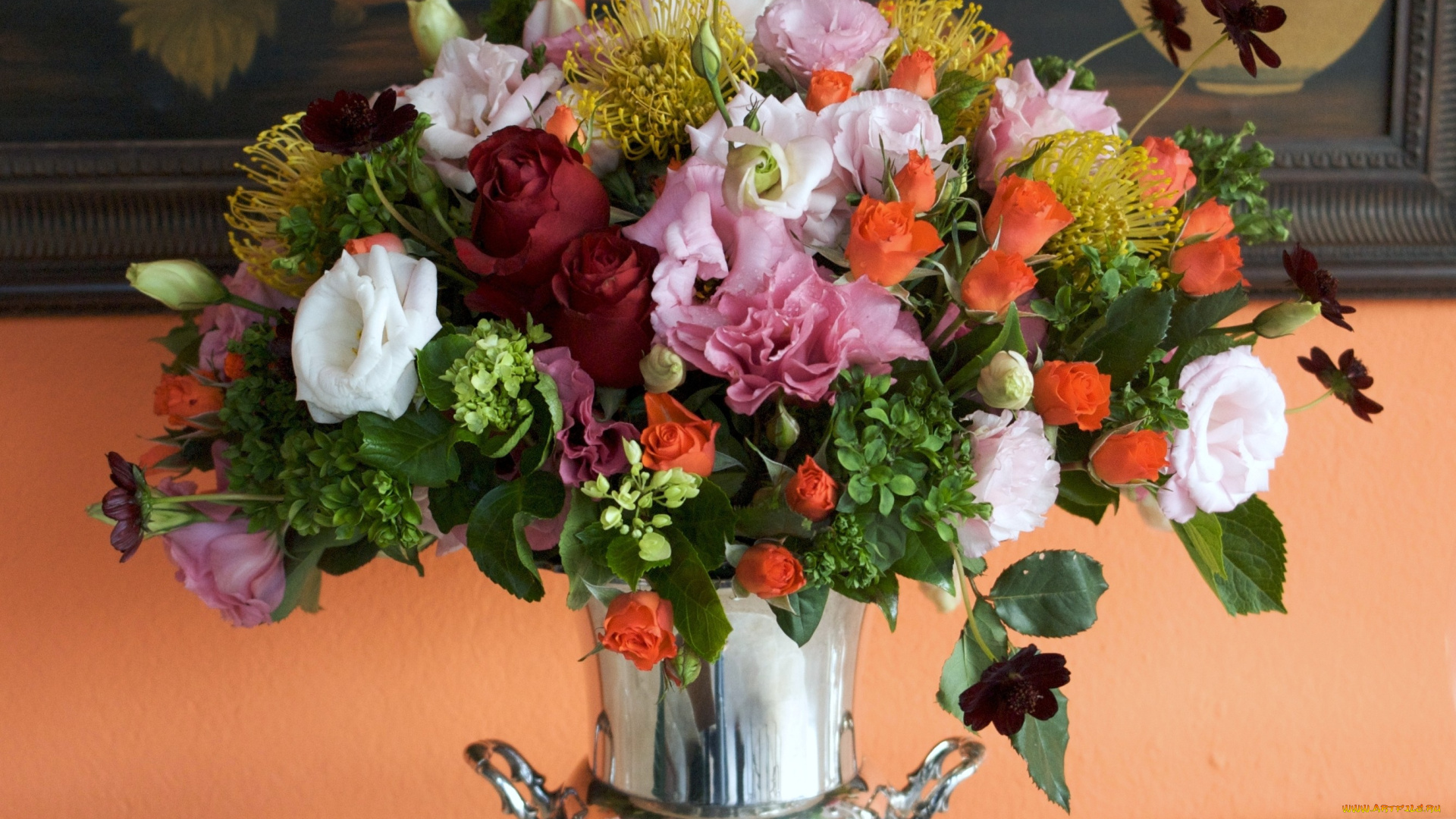 цветы, букеты, композиции, розы, много