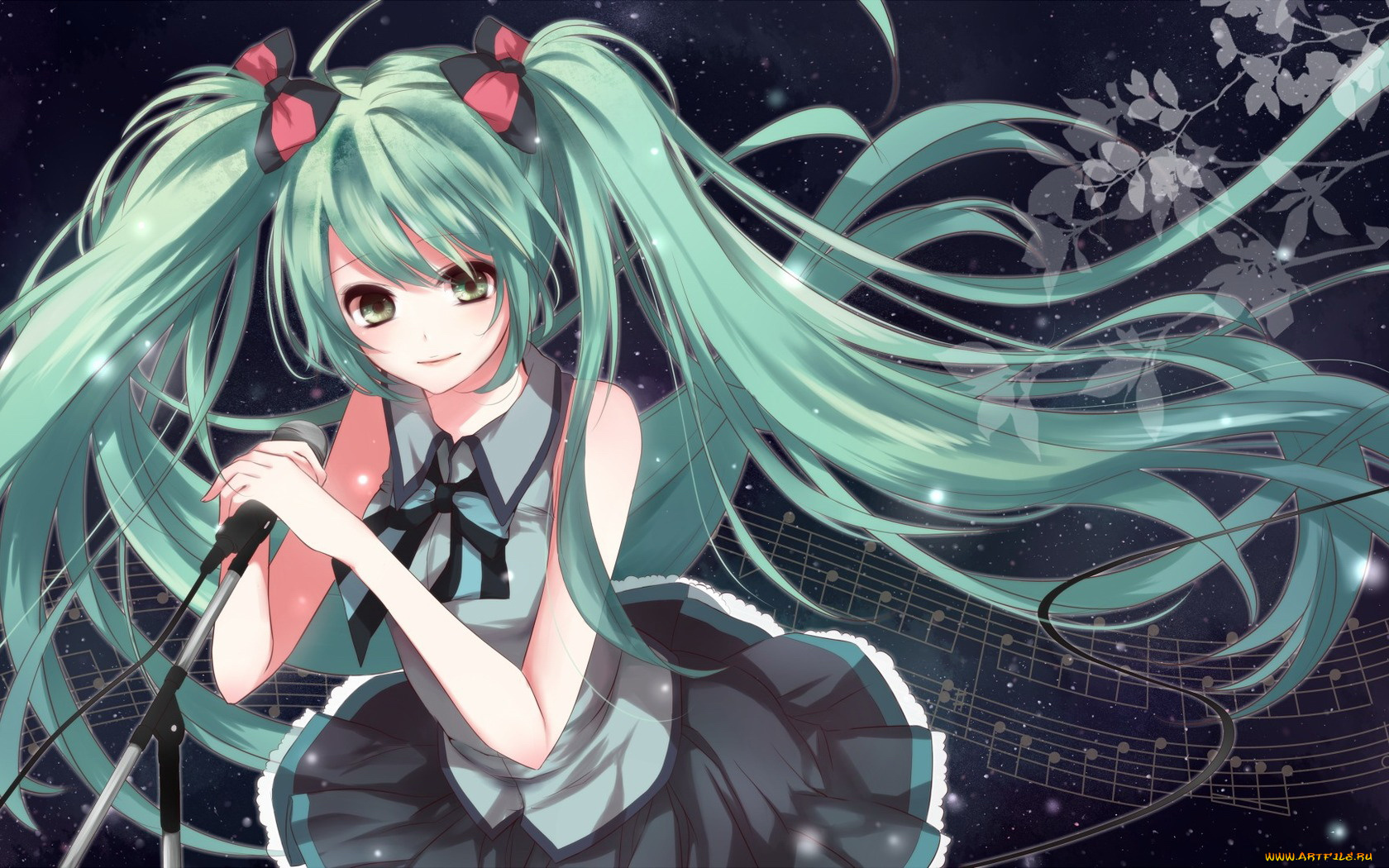 аниме, vocaloid, девушка