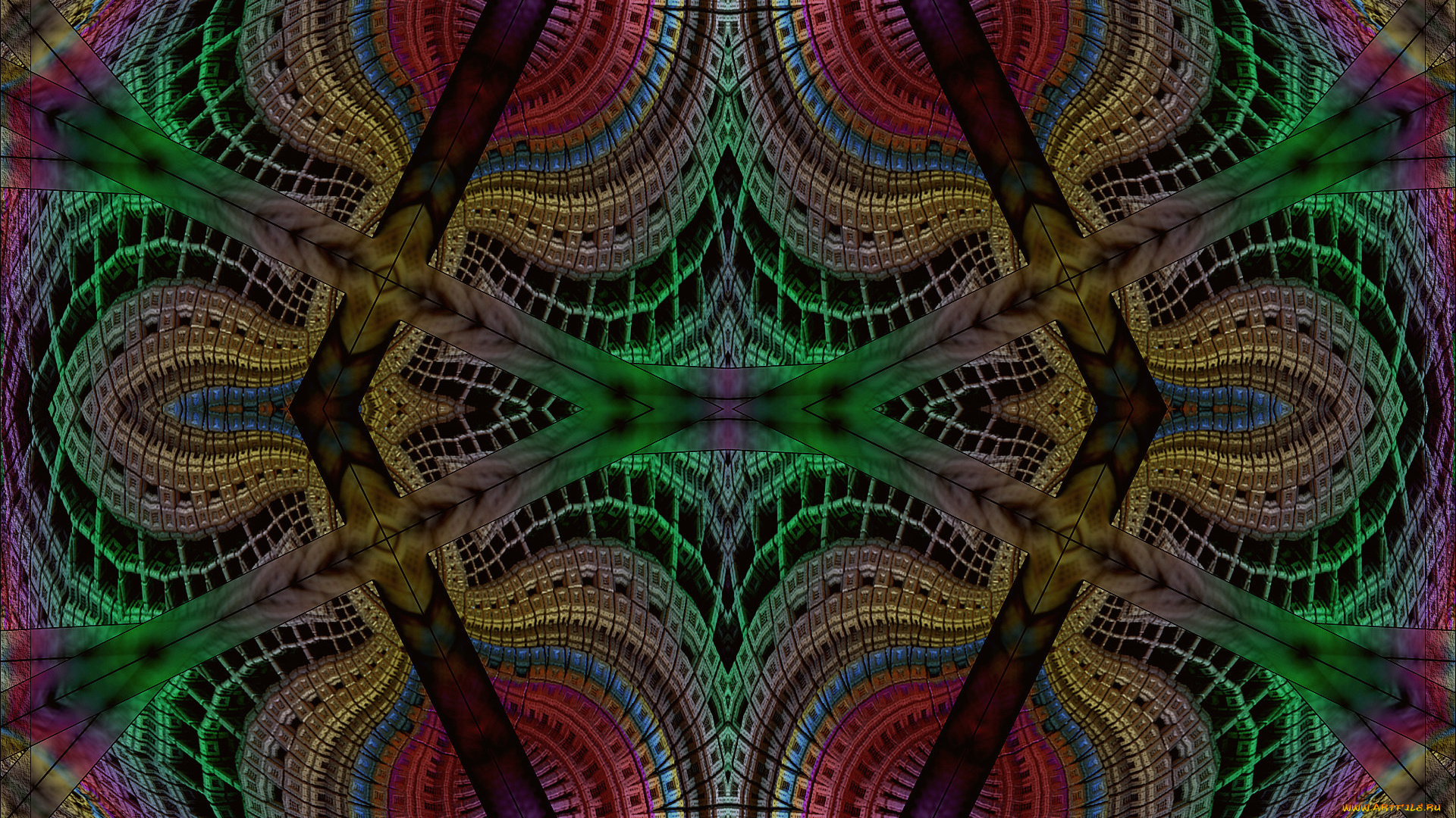 3д, графика, fractal, фракталы, узор, цвета