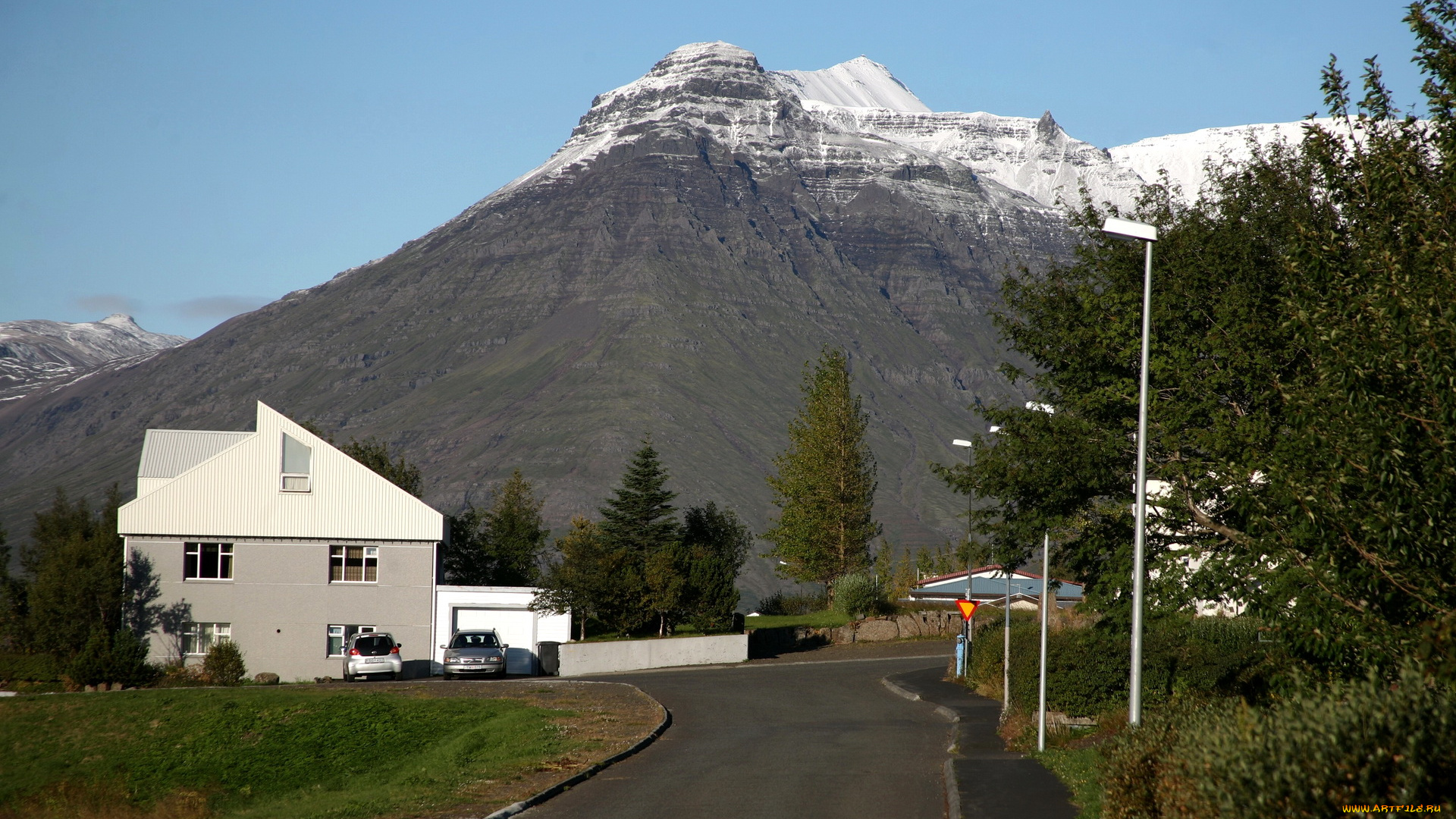 города, улицы, площади, набережные, исландия, рейдарфьордур