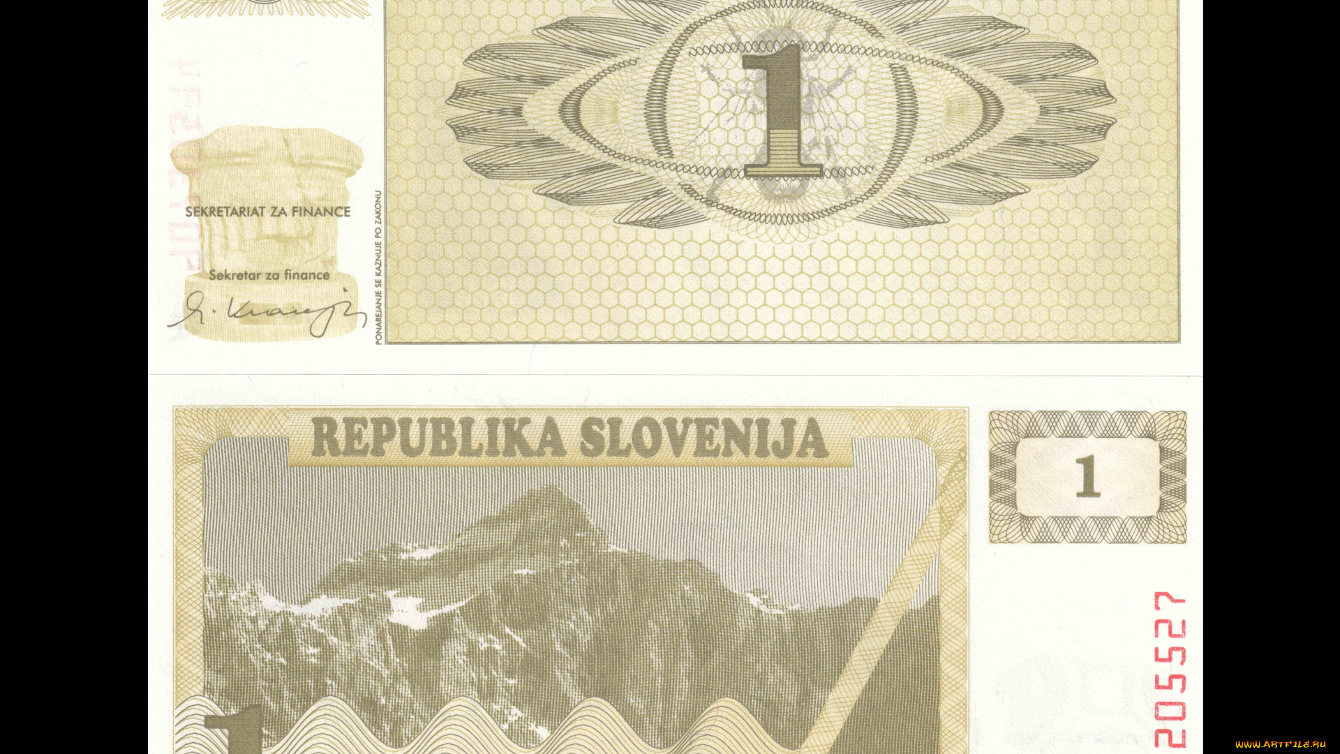 разное, золото, купюры, монеты, 1, толар, словения