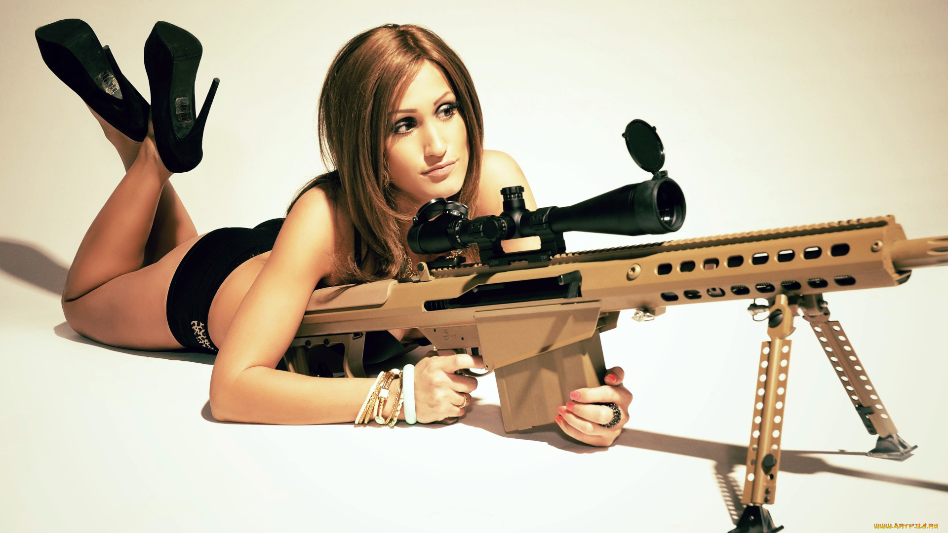 -Unsort, Девушки, с, оружием, девушки, unsort, оружием, прицел, туфли