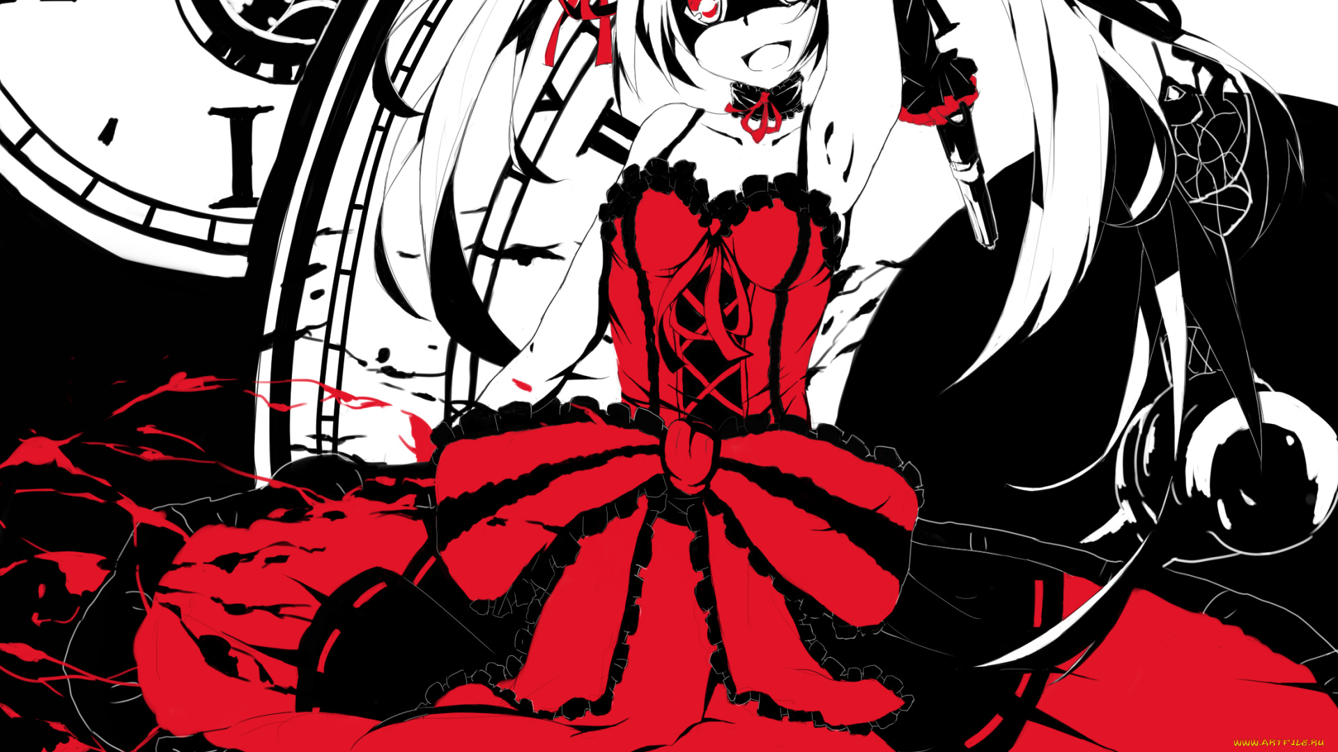 аниме, date, live, a, tokisaki, kurumi