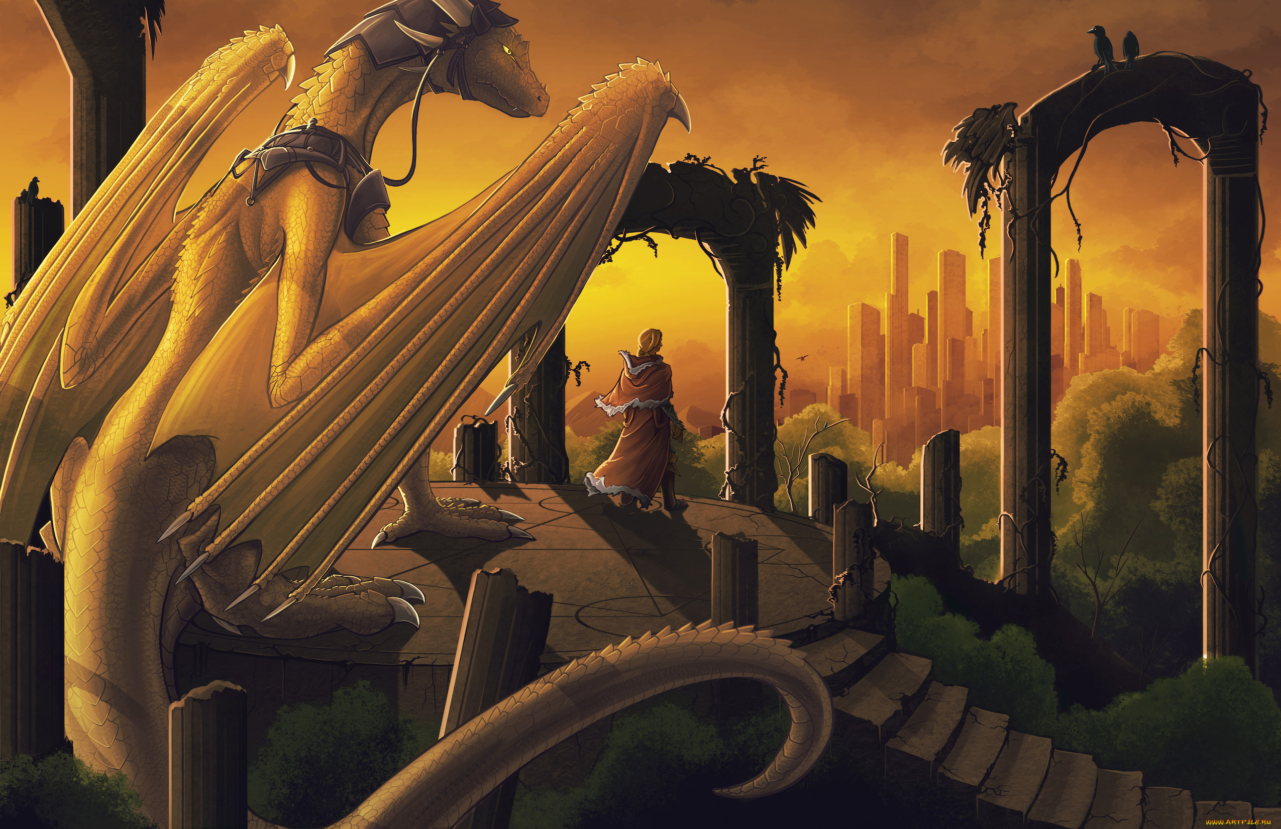 фэнтези, драконы, крылья