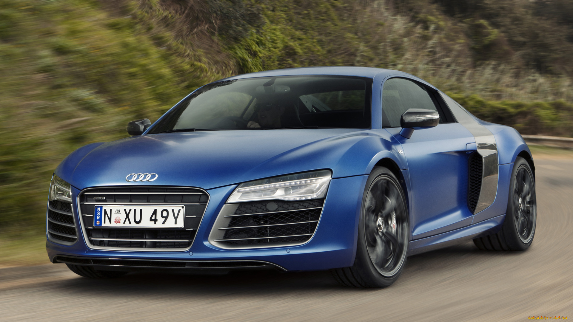автомобили, audi, 2013г, au-spec, plus, r8, v10, синий
