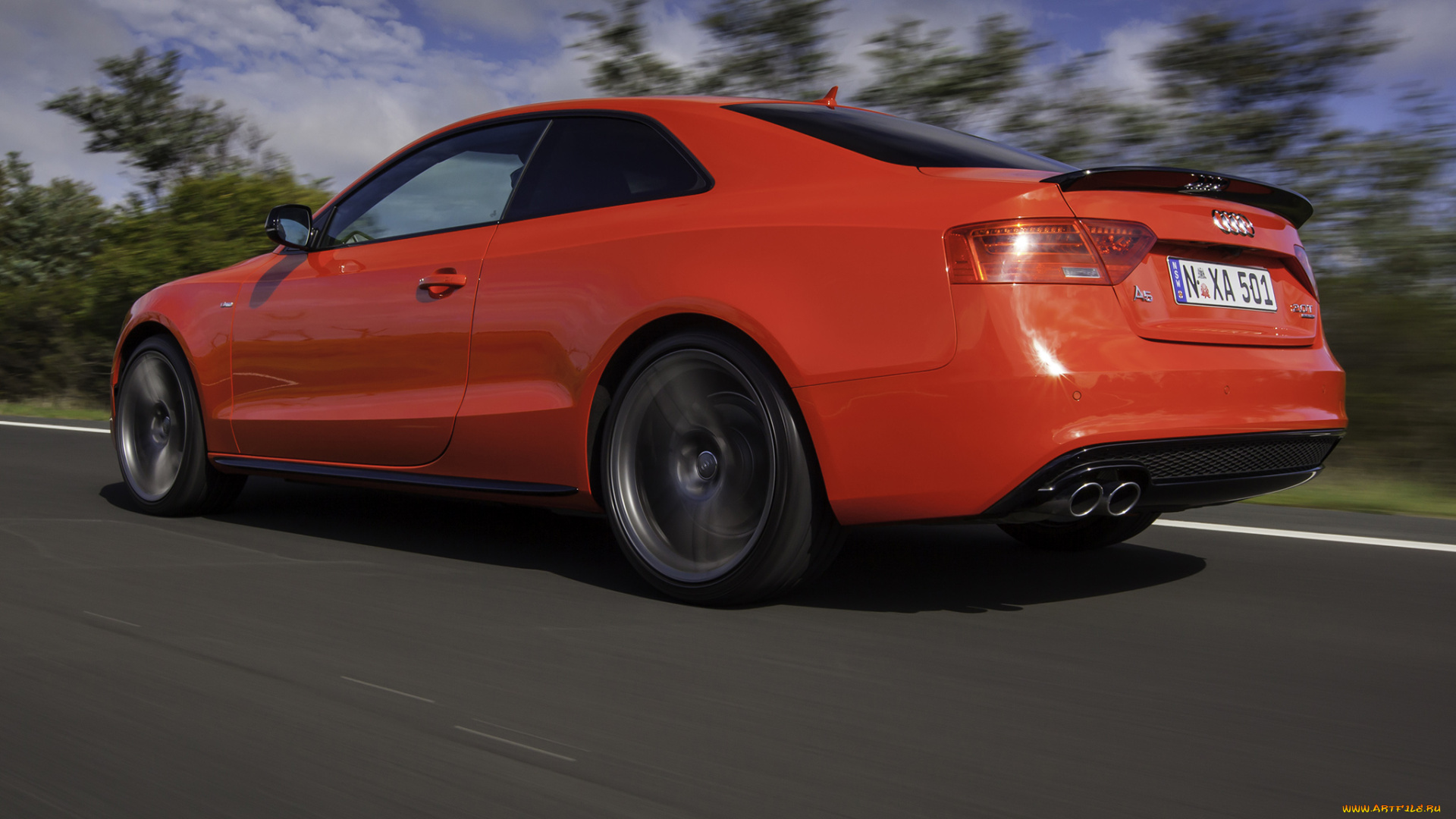 автомобили, audi, красный, a5, au-spec, competition, coupе, s-line, quattro, 2-0t