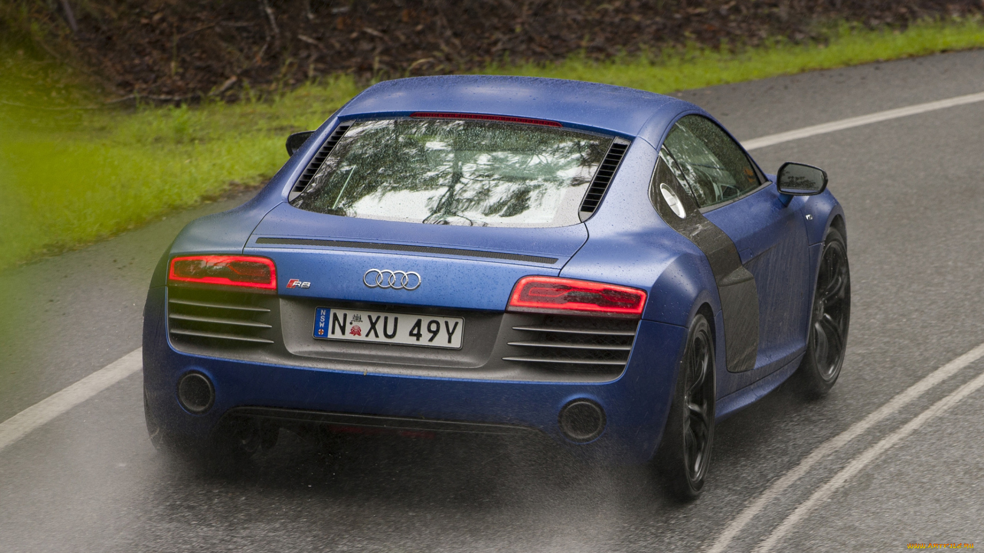 автомобили, audi, синий, 2013г, au-spec, plus, r8, v10