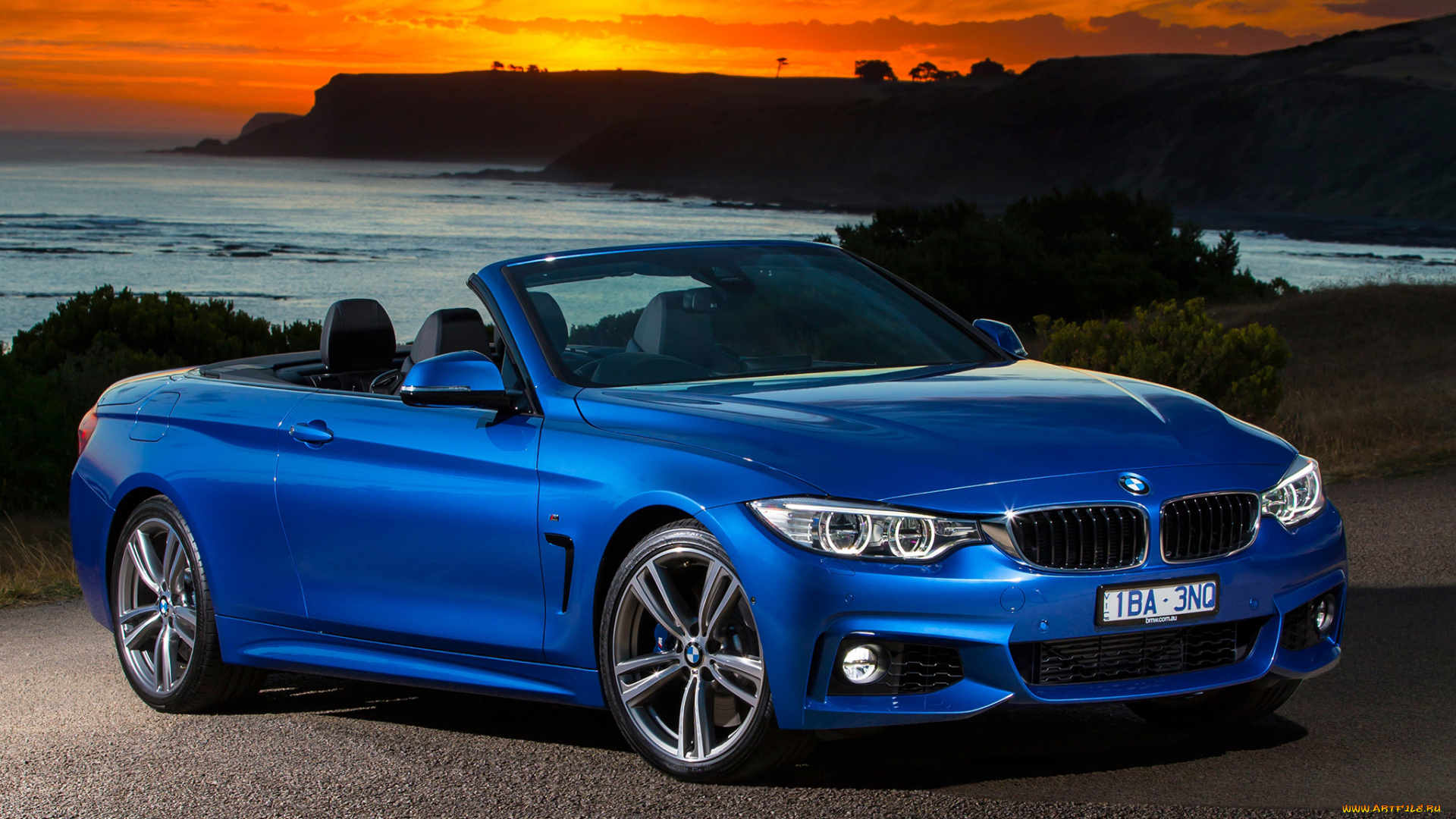 автомобили, bmw, cabrio, m, sport, 435i, package, синий, 2014г, f33, au-spec