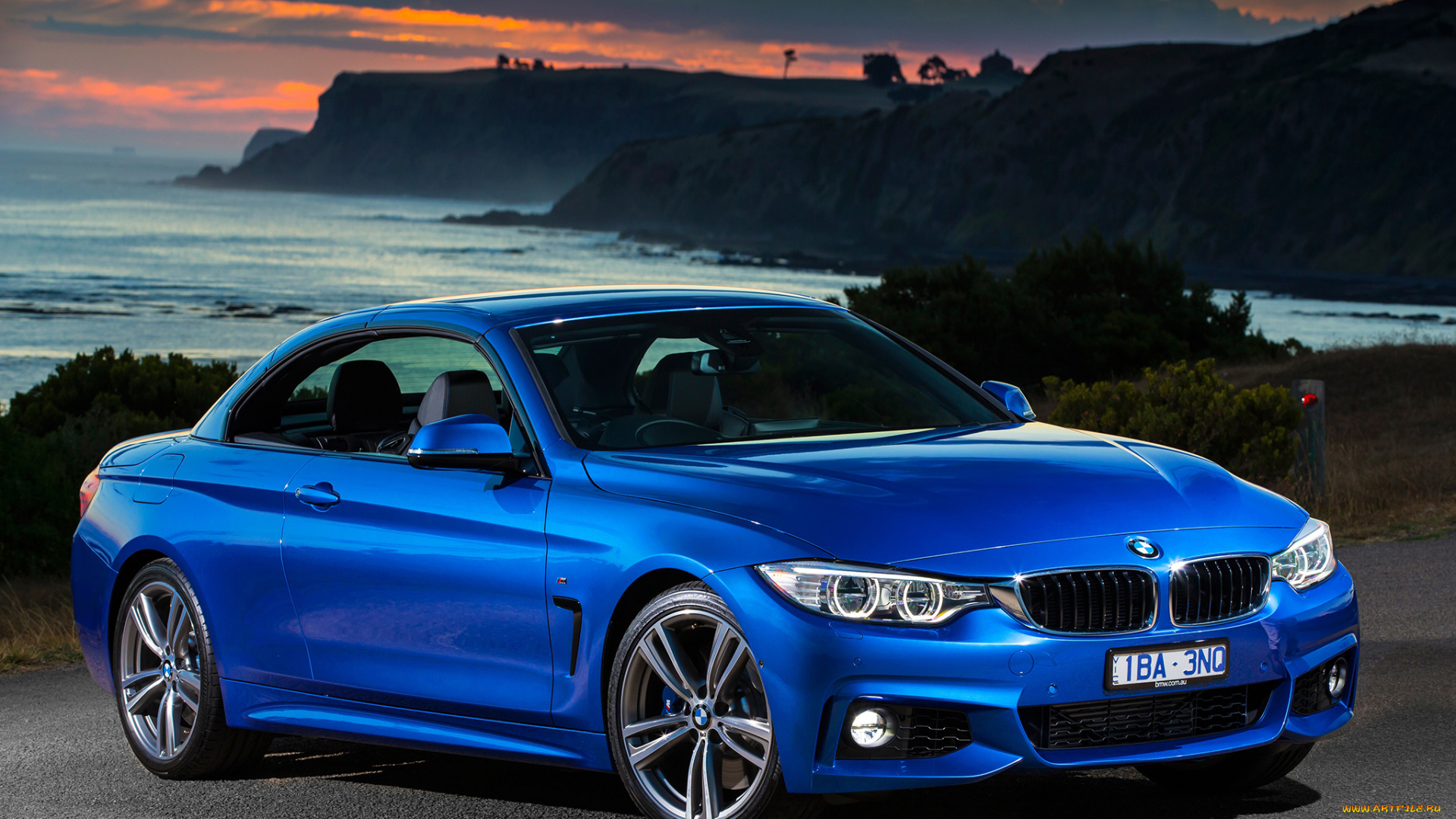 автомобили, bmw, синий, 2014г, cabrio, m, 435i, f33, au-spec, package, sport