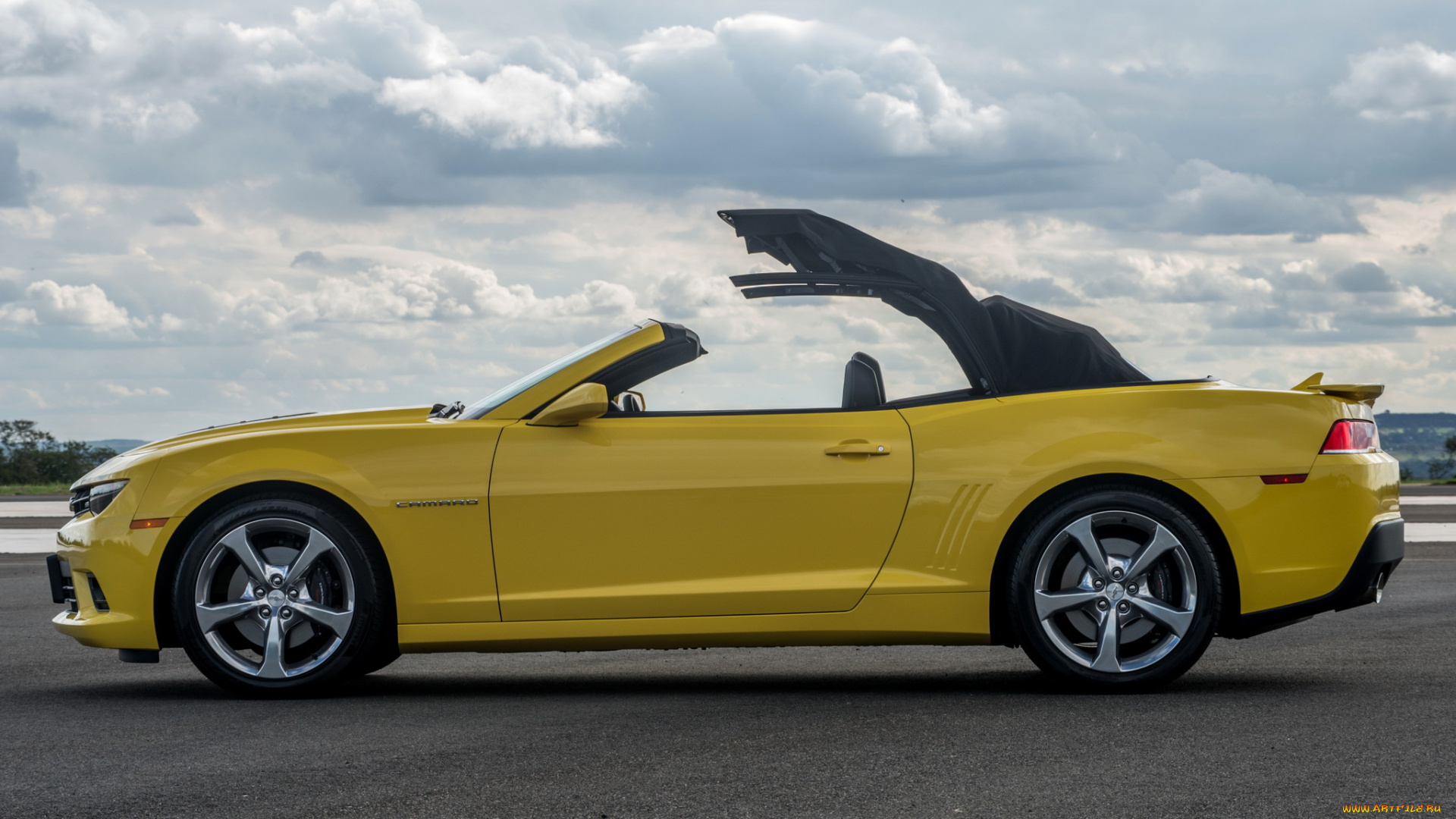 автомобили, camaro, 2013г, convertible, ss, chevrolet, желтый