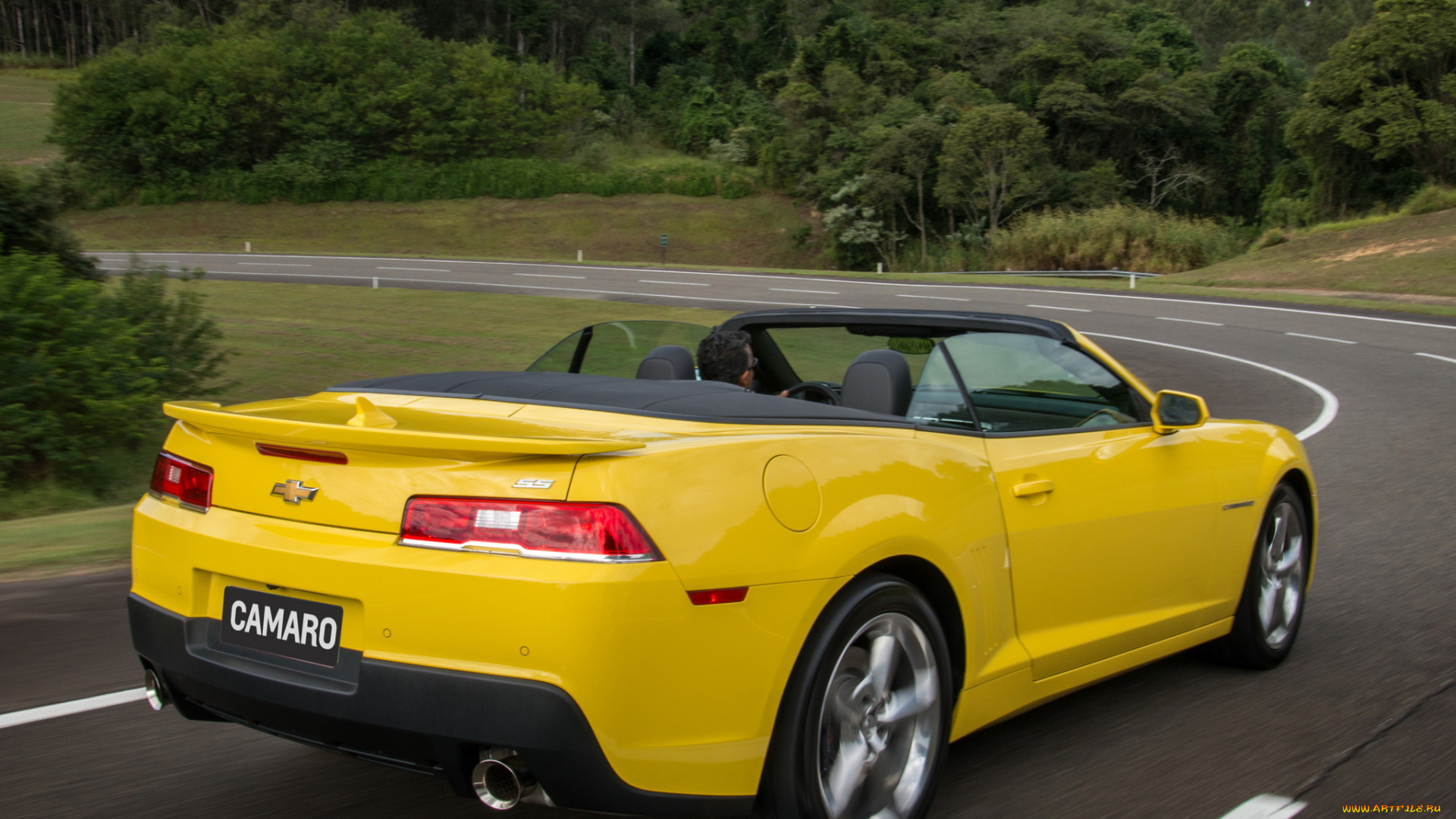 автомобили, camaro, convertible, chevrolet, 2013г, желтый, ss