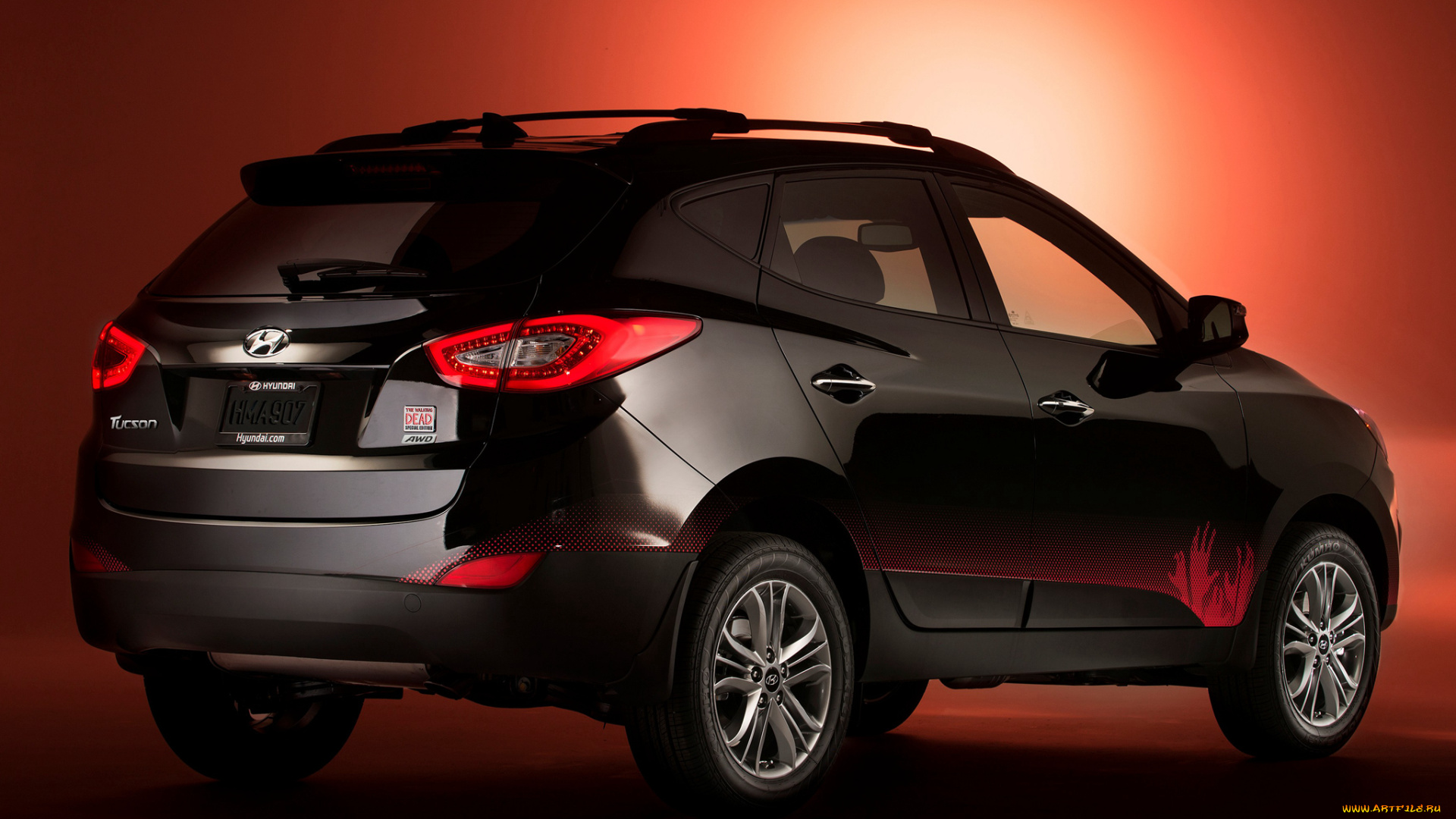 автомобили, hyundai, dead, 2014г, темный, tucson, the, walking