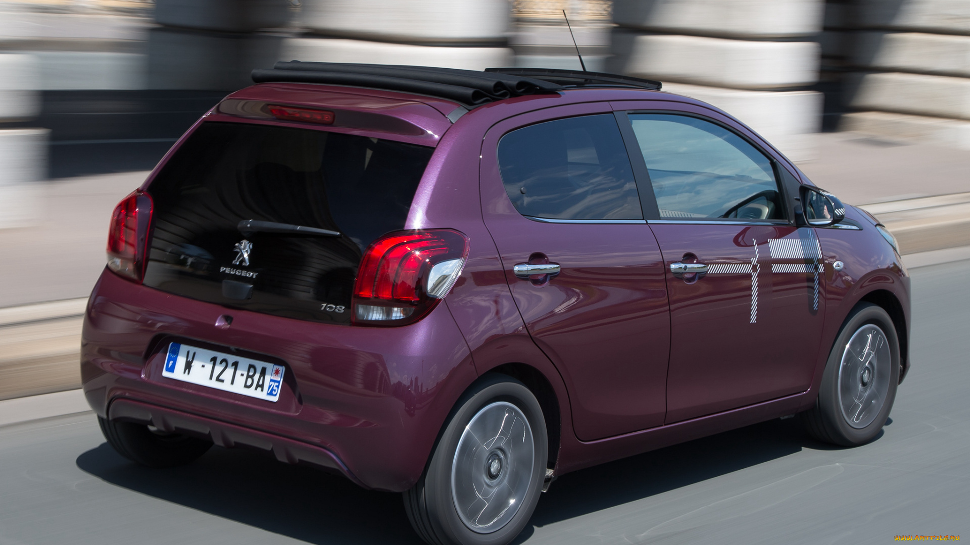 автомобили, peugeot, 5-door, top, 108, вишневый, 2014г