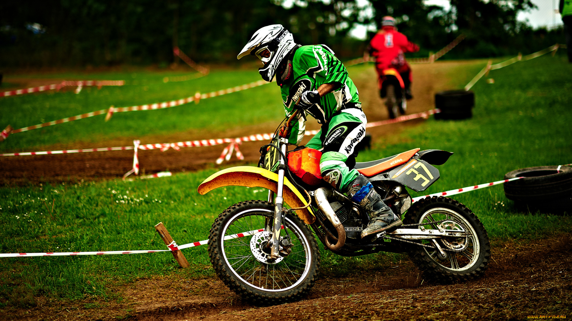 спорт, мотокросс, состязание, гонка, трасса