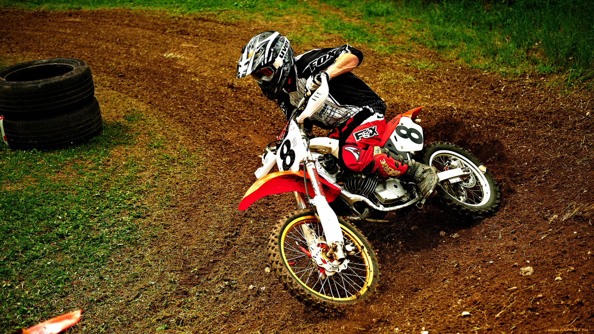 спорт, мотокросс, состязание, гонка, трасса