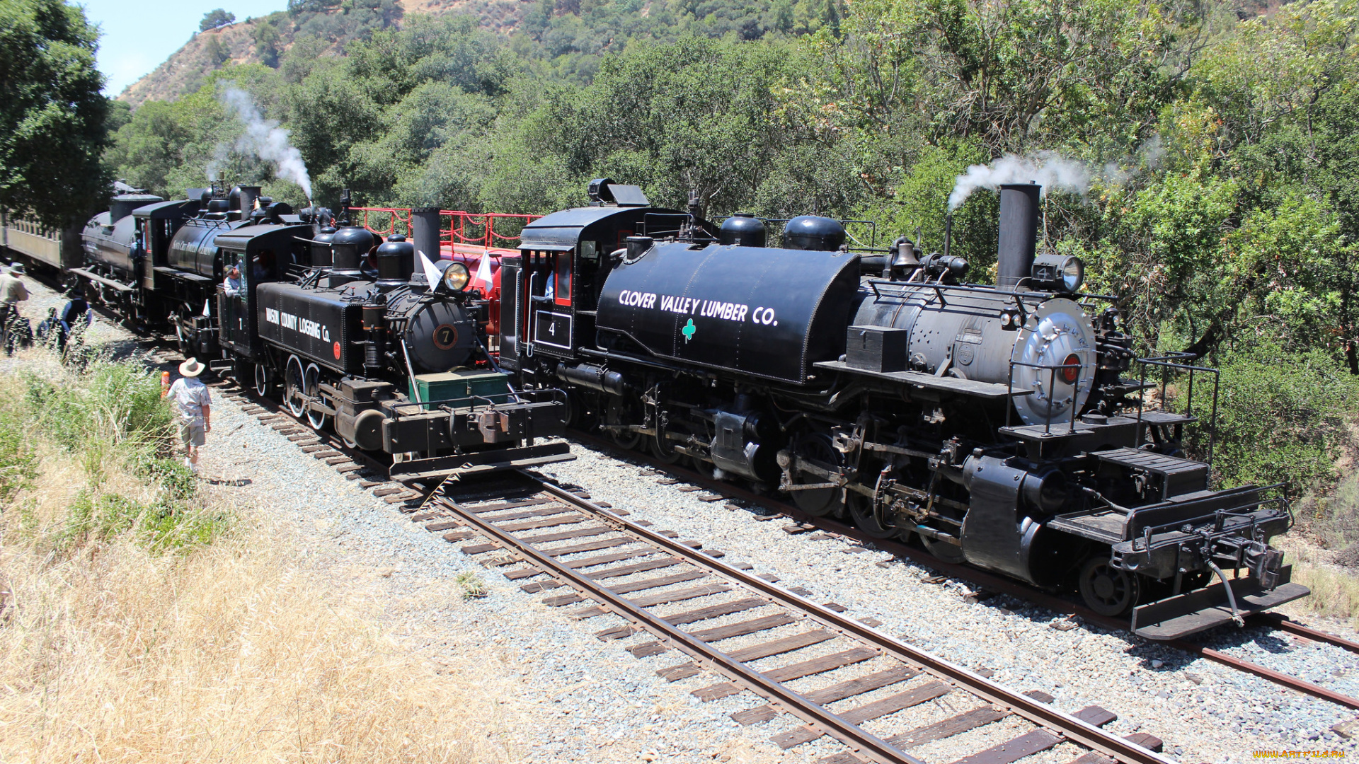 техника, паровозы, вагоны, рельсы, дорога, железная