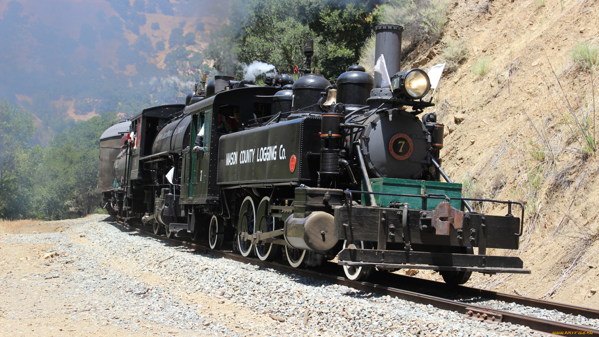 техника, паровозы, железная, вагоны, паровоз, дорога, рельсы