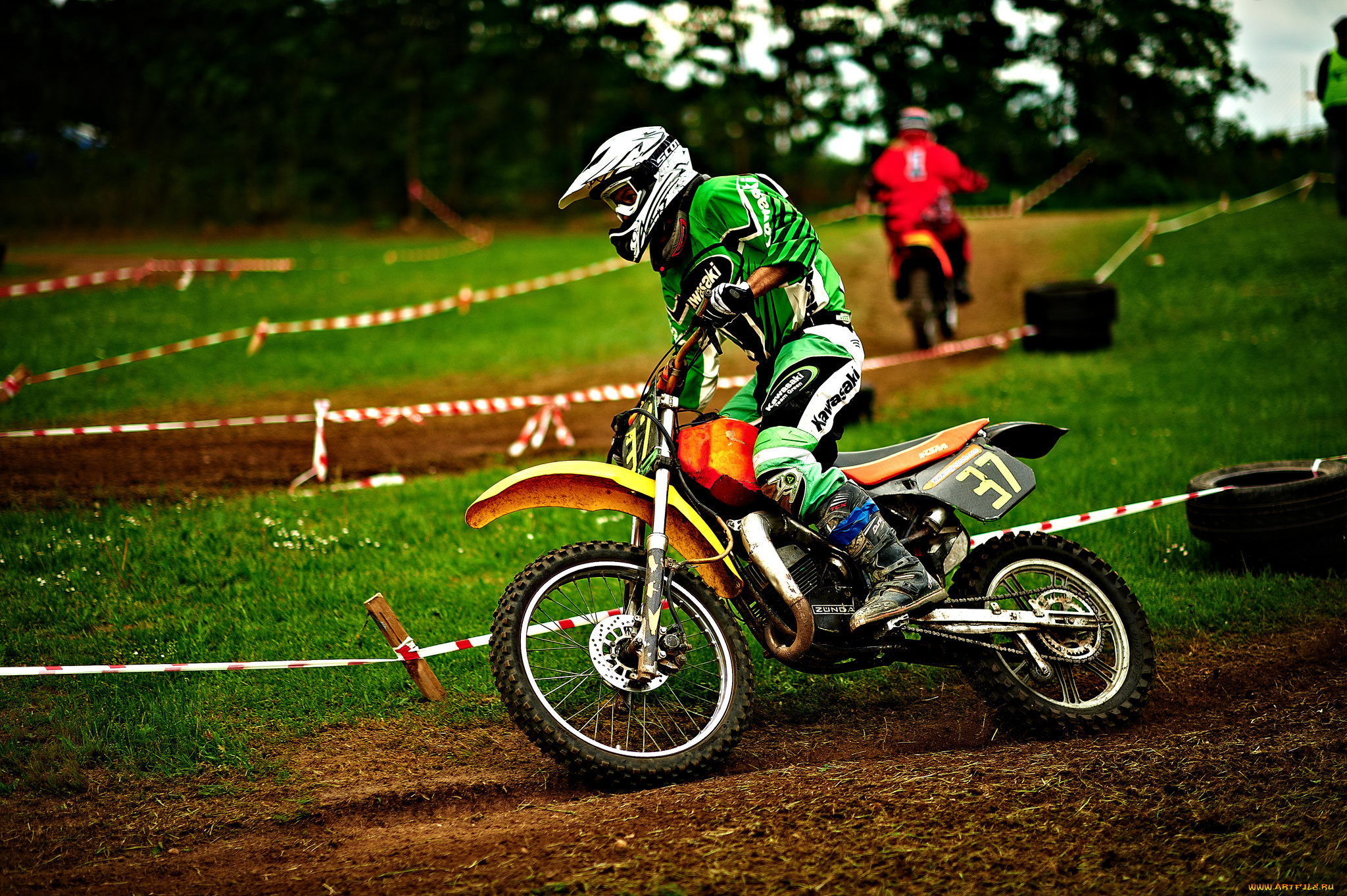 спорт, мотокросс, состязание, гонка, трасса