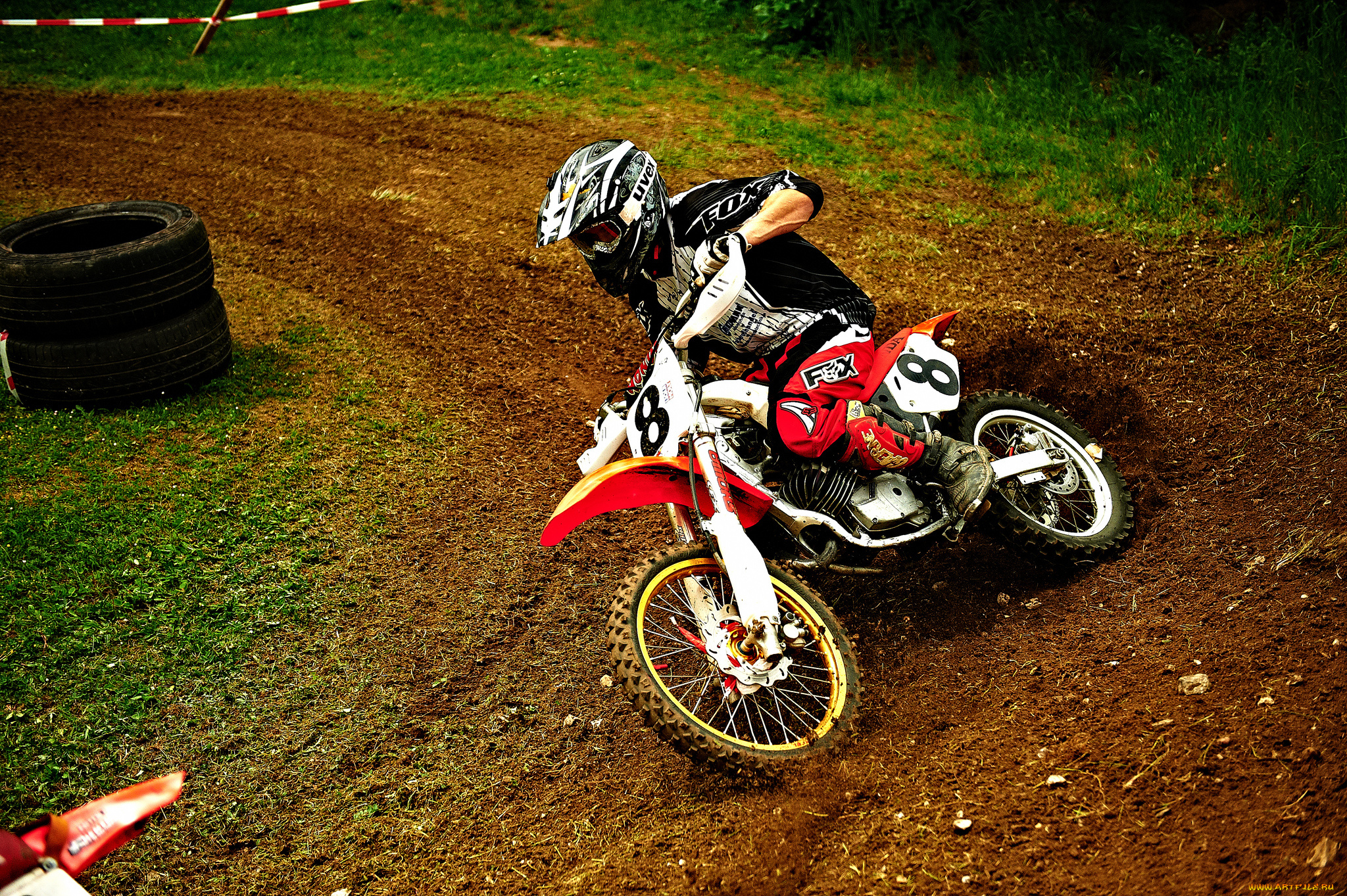 спорт, мотокросс, состязание, гонка, трасса