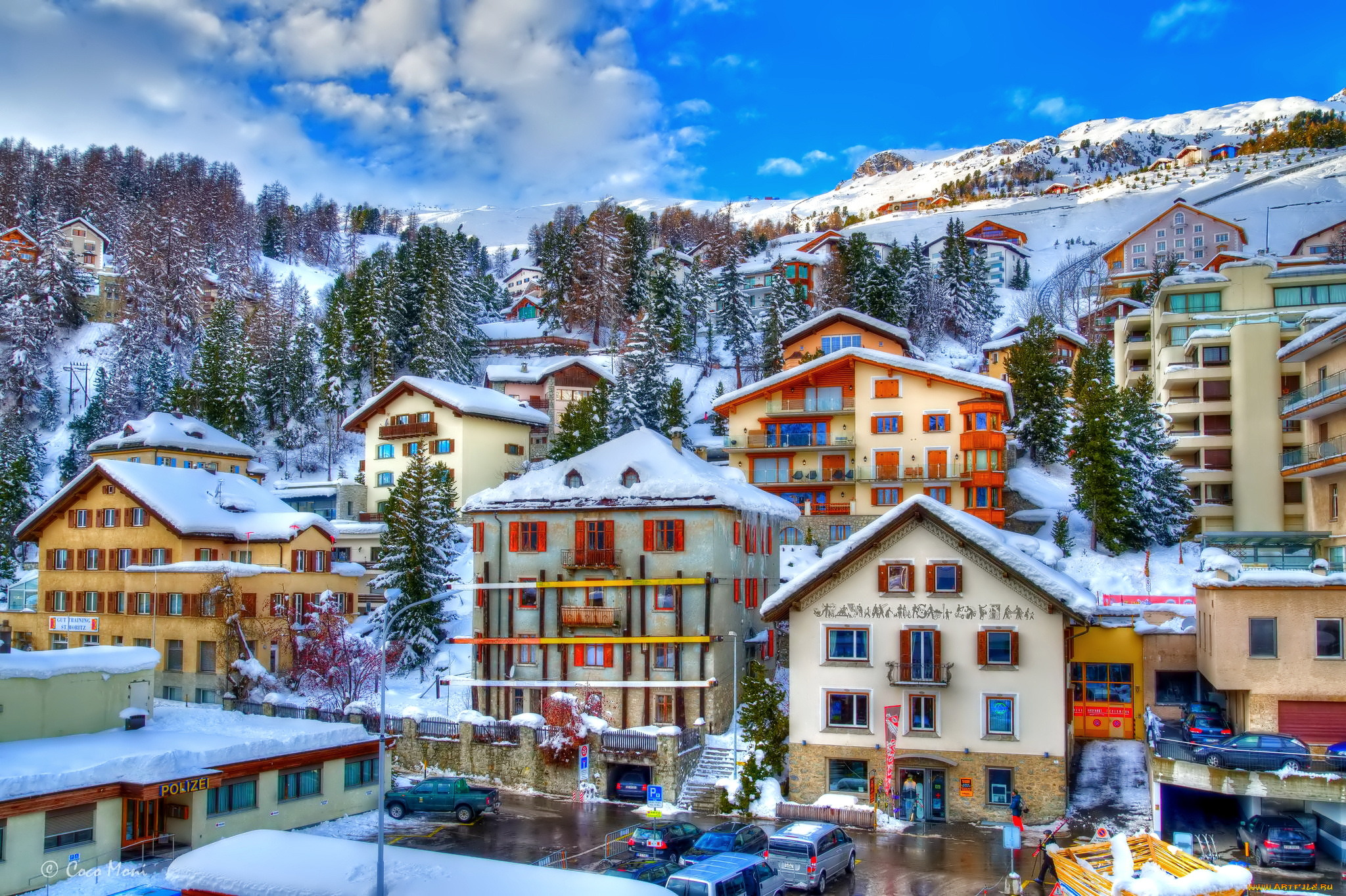 st, moritz, , switzerland, города, -, здания, , дома, зима, швейцария, санкт-мориц, switzerland, st, moritz