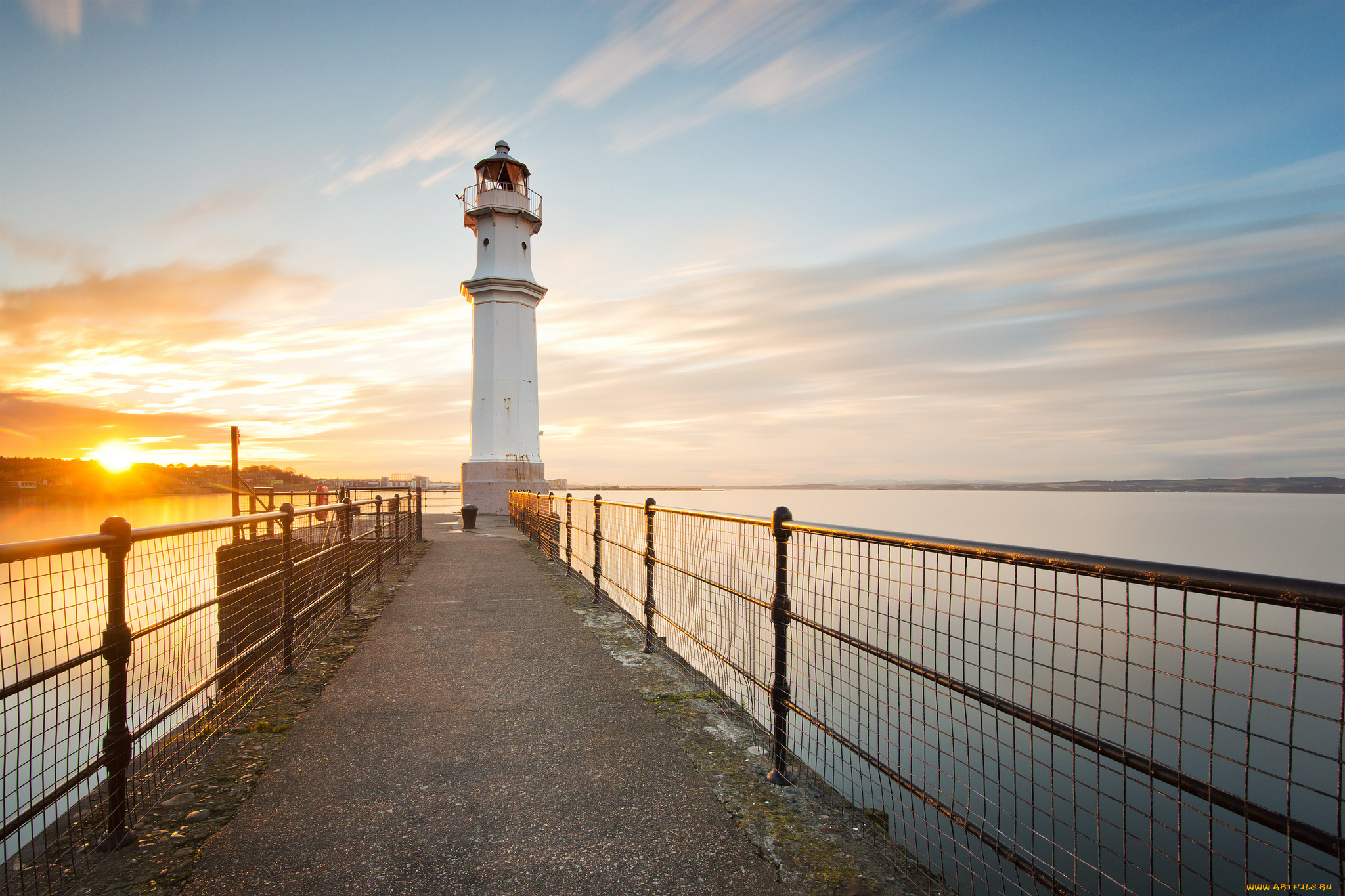 природа, маяки, маяк, newhaven, scotland, edinburgh, волнорез, утро, море