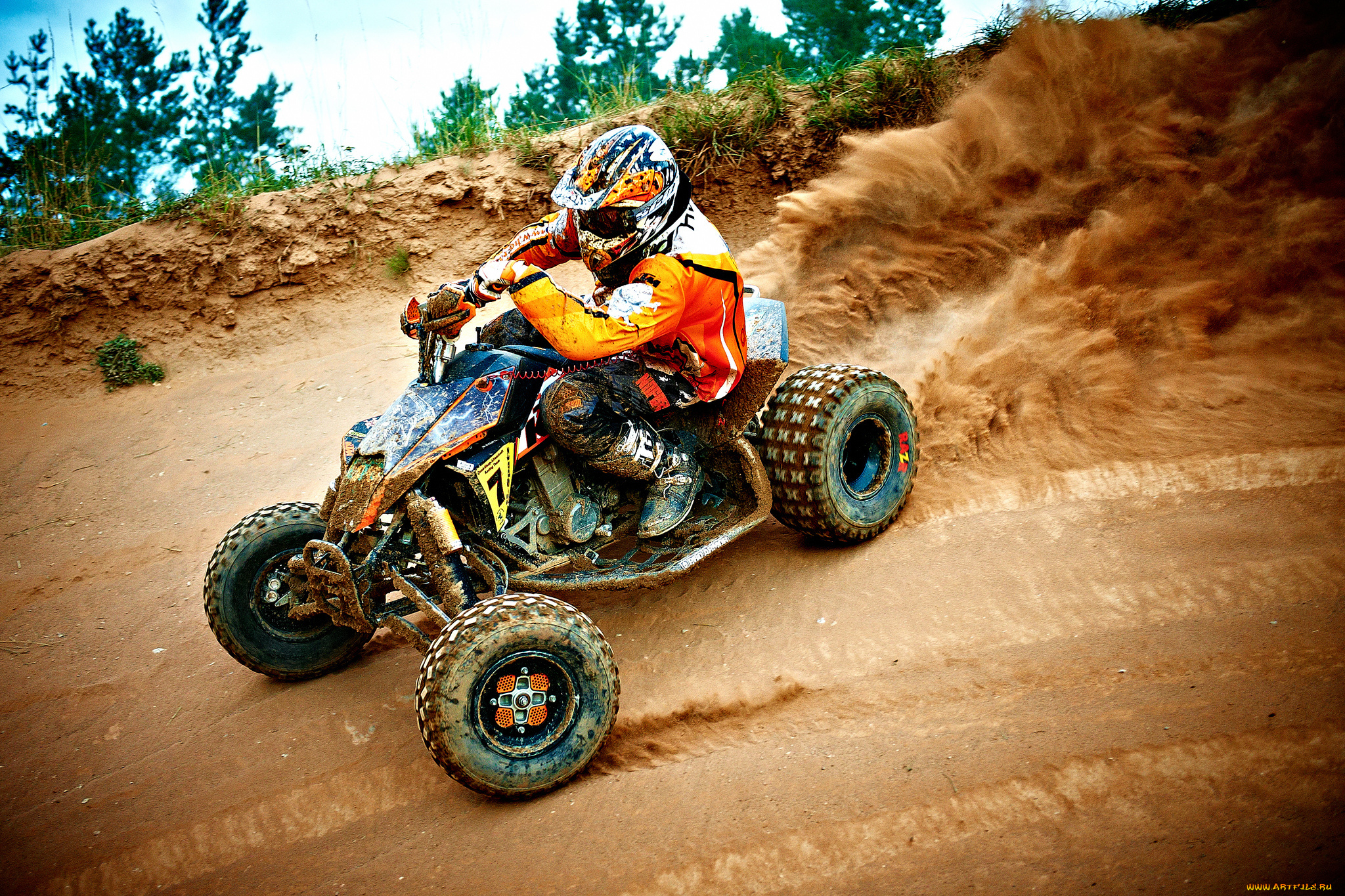 спорт, мотокросс, состязание, гонка, трасса