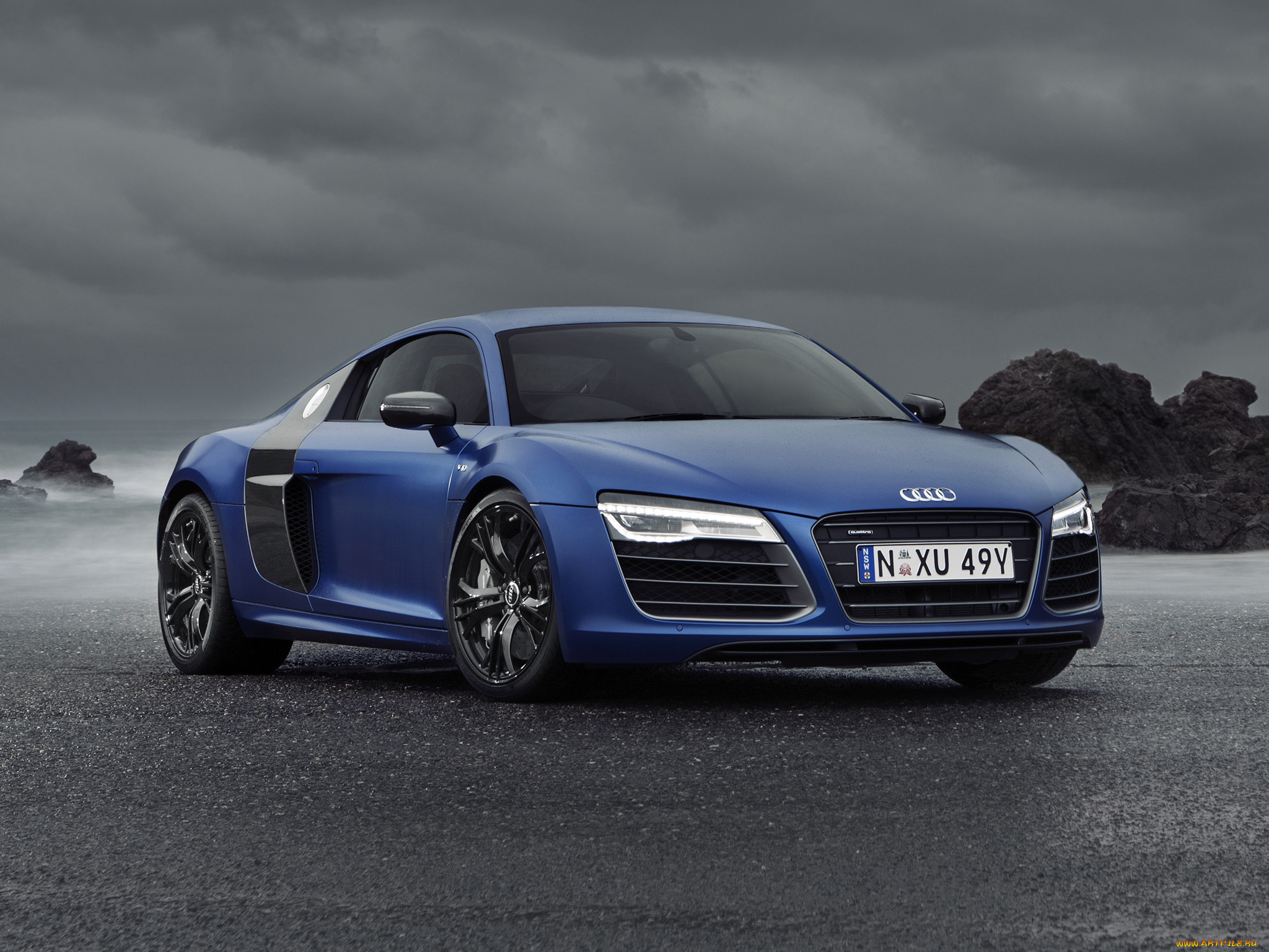 автомобили, audi, au-spec, plus, 2013г, синий, r8, v10