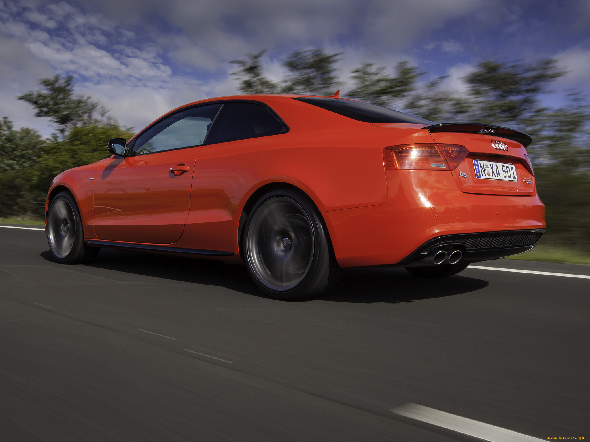 автомобили, audi, красный, a5, au-spec, competition, coupе, s-line, quattro, 2-0t