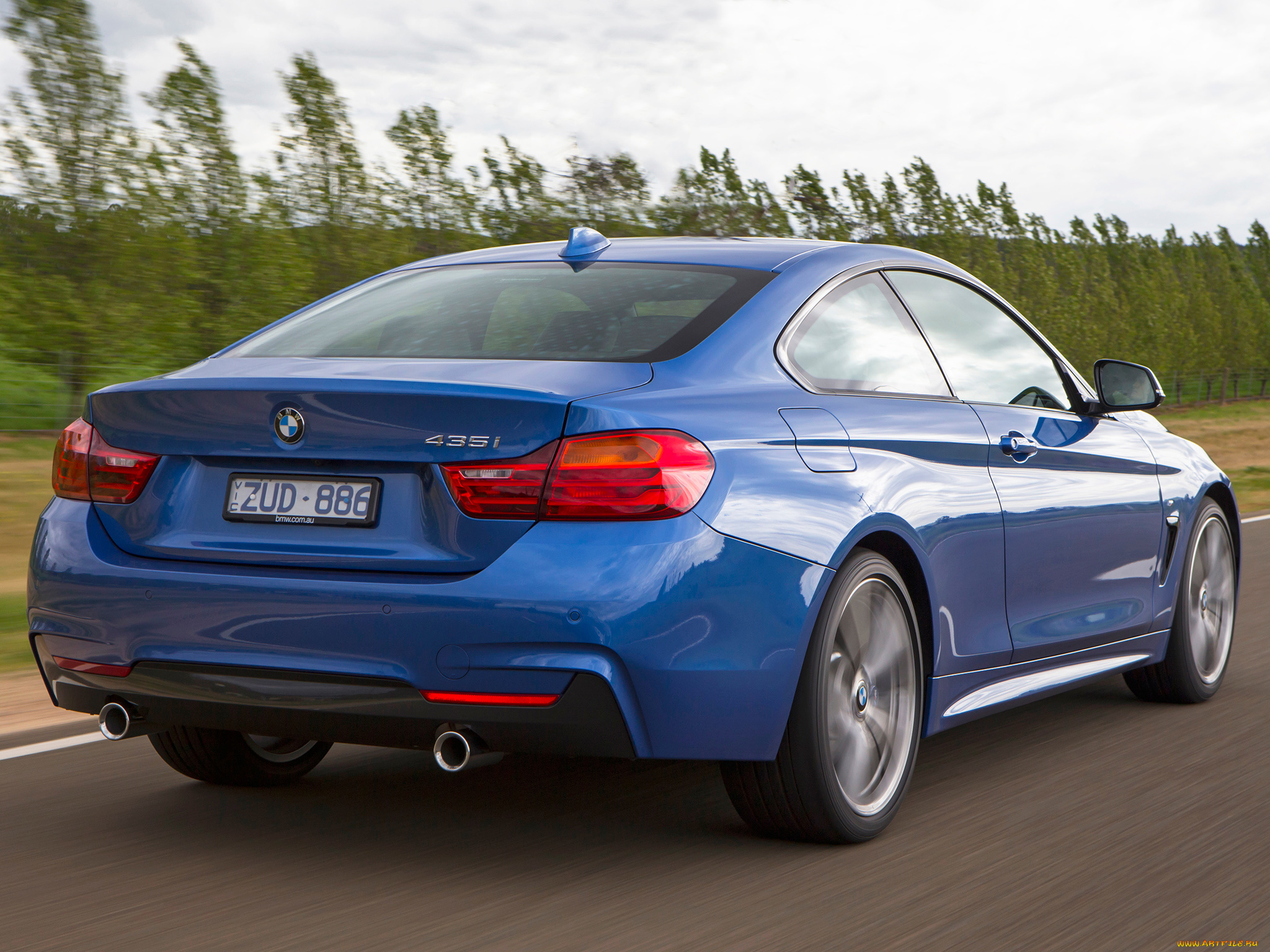 автомобили, bmw, sport, coupе, m, 435i, синий, f32, 2013г, package, au-spec