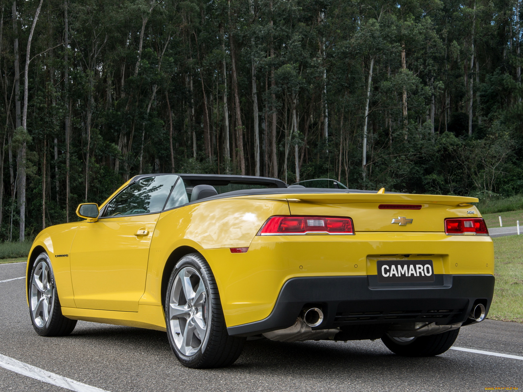 автомобили, camaro, convertible, 2013г, chevrolet, желтый, ss
