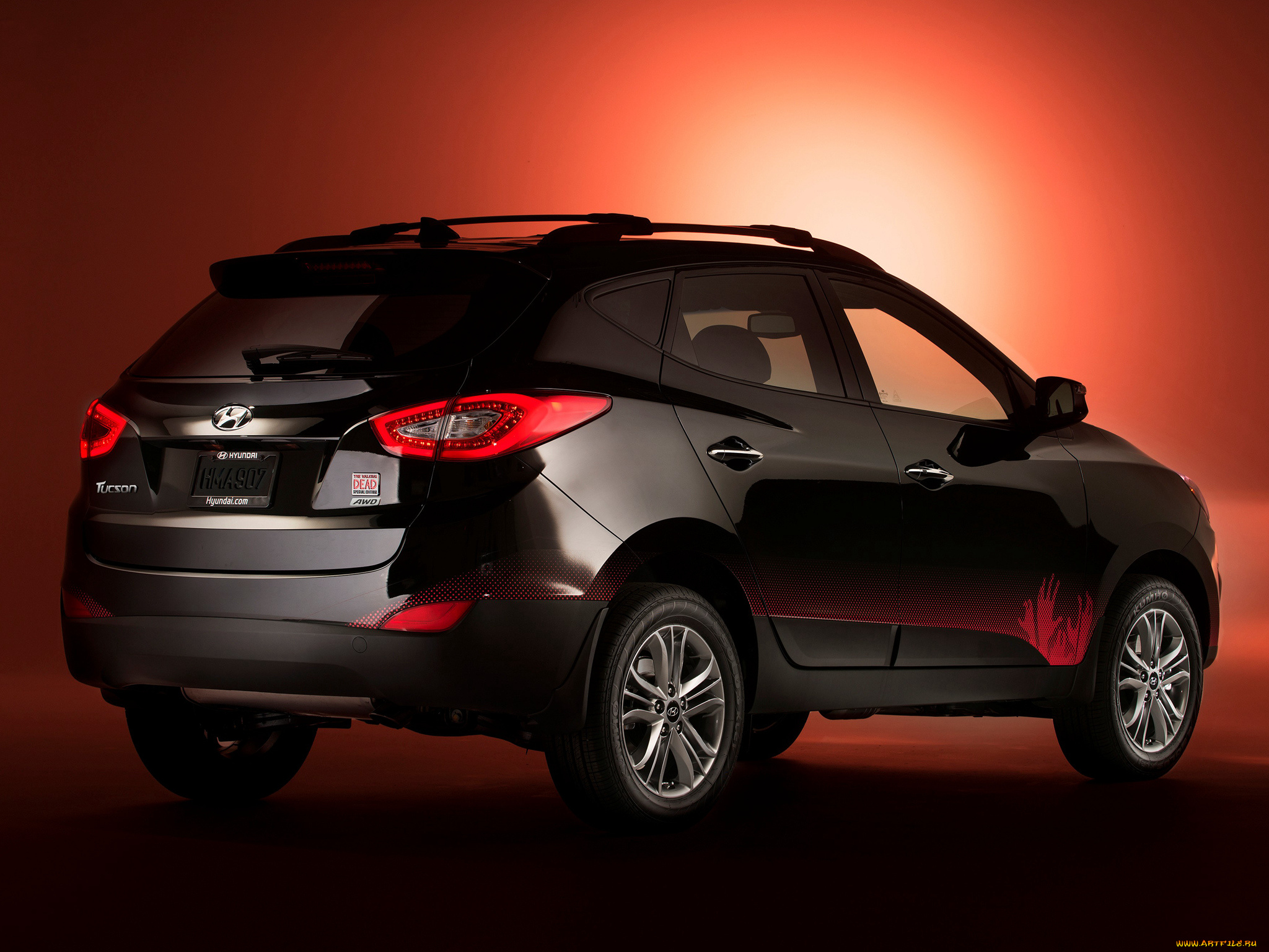 автомобили, hyundai, dead, 2014г, темный, tucson, the, walking