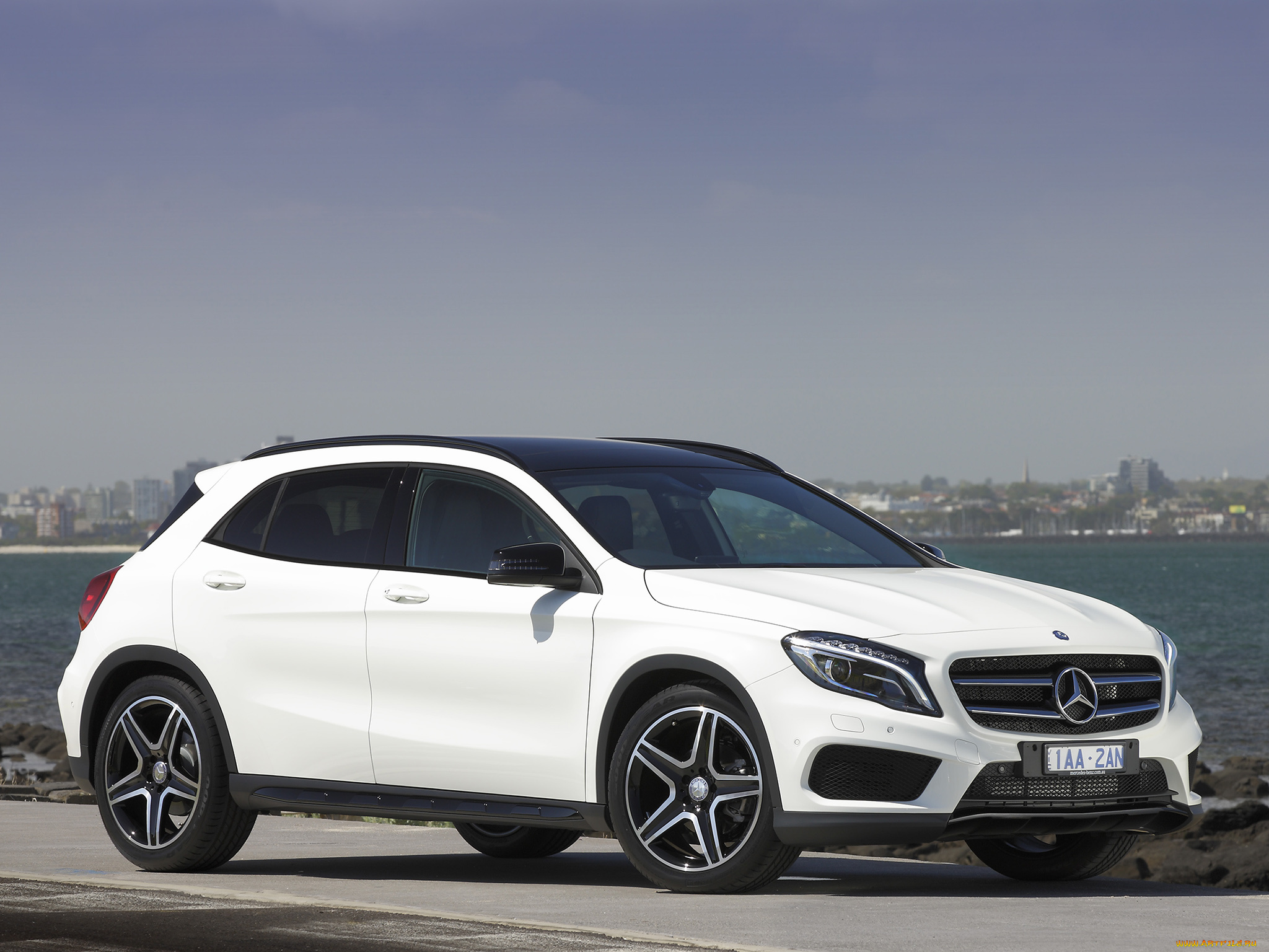 автомобили, mercedes-benz, светлый, 2014г, x156, au-spec, package, sport, amg, cdi, gla, 200
