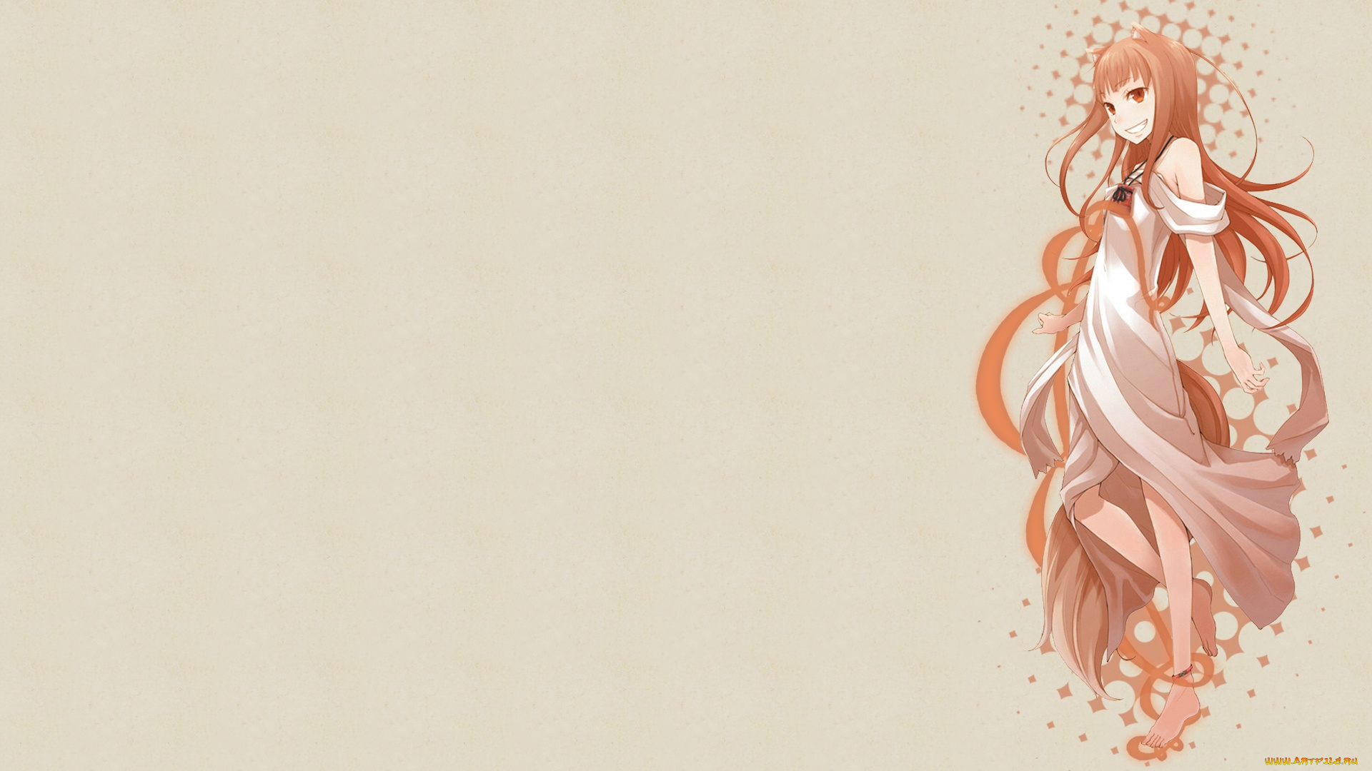 аниме, spice, and, wolf, девушка, spice, and, wolf, horo, фон