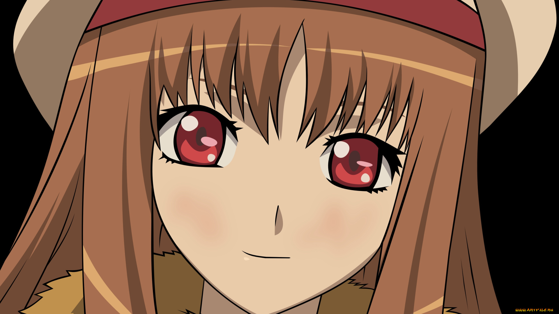 аниме, spice, and, wolf, лицо, девушка, spice, and, wolf, взгляд, арт, horo